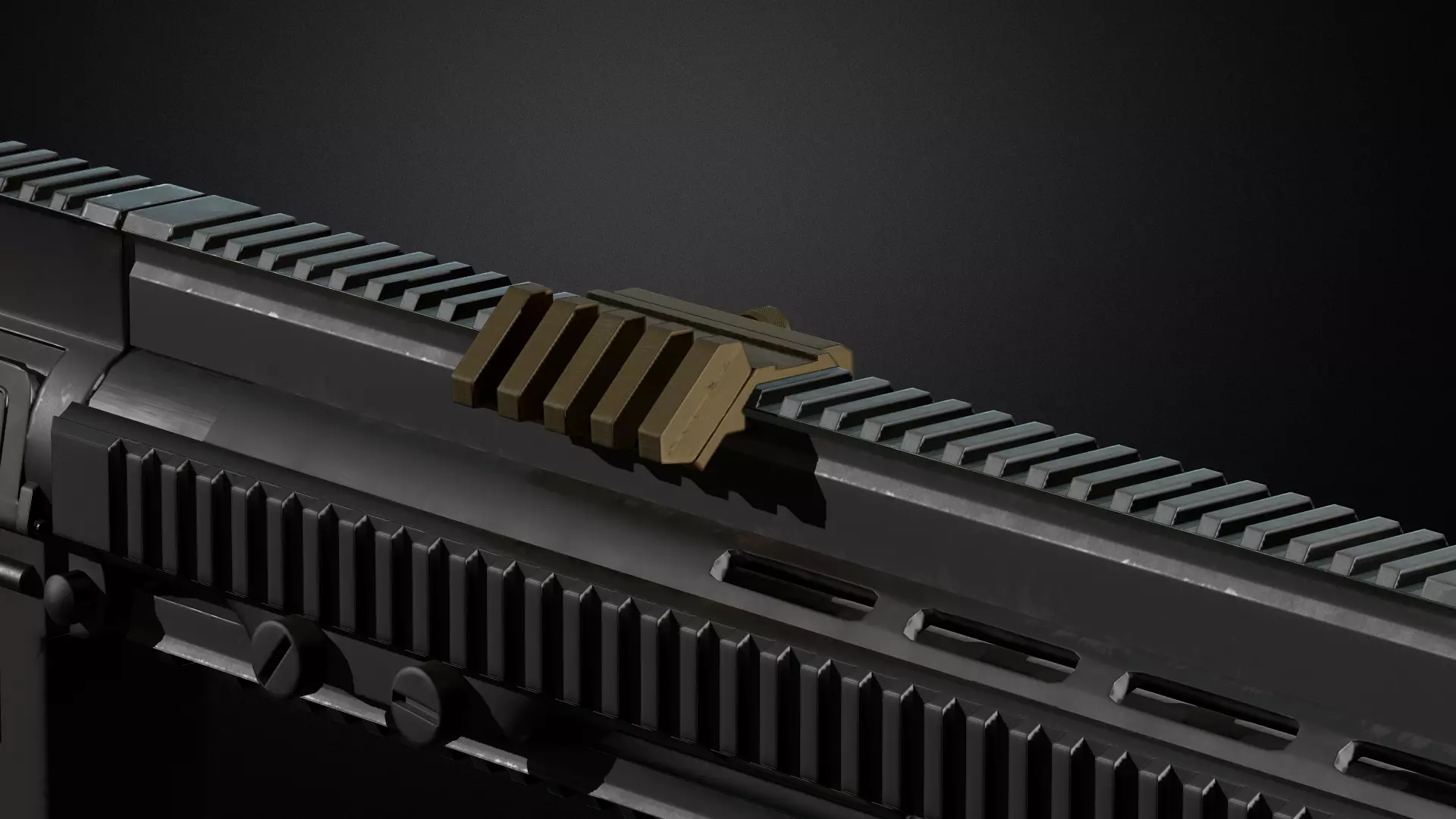 Weapon attachments pack Low-poly 3D model