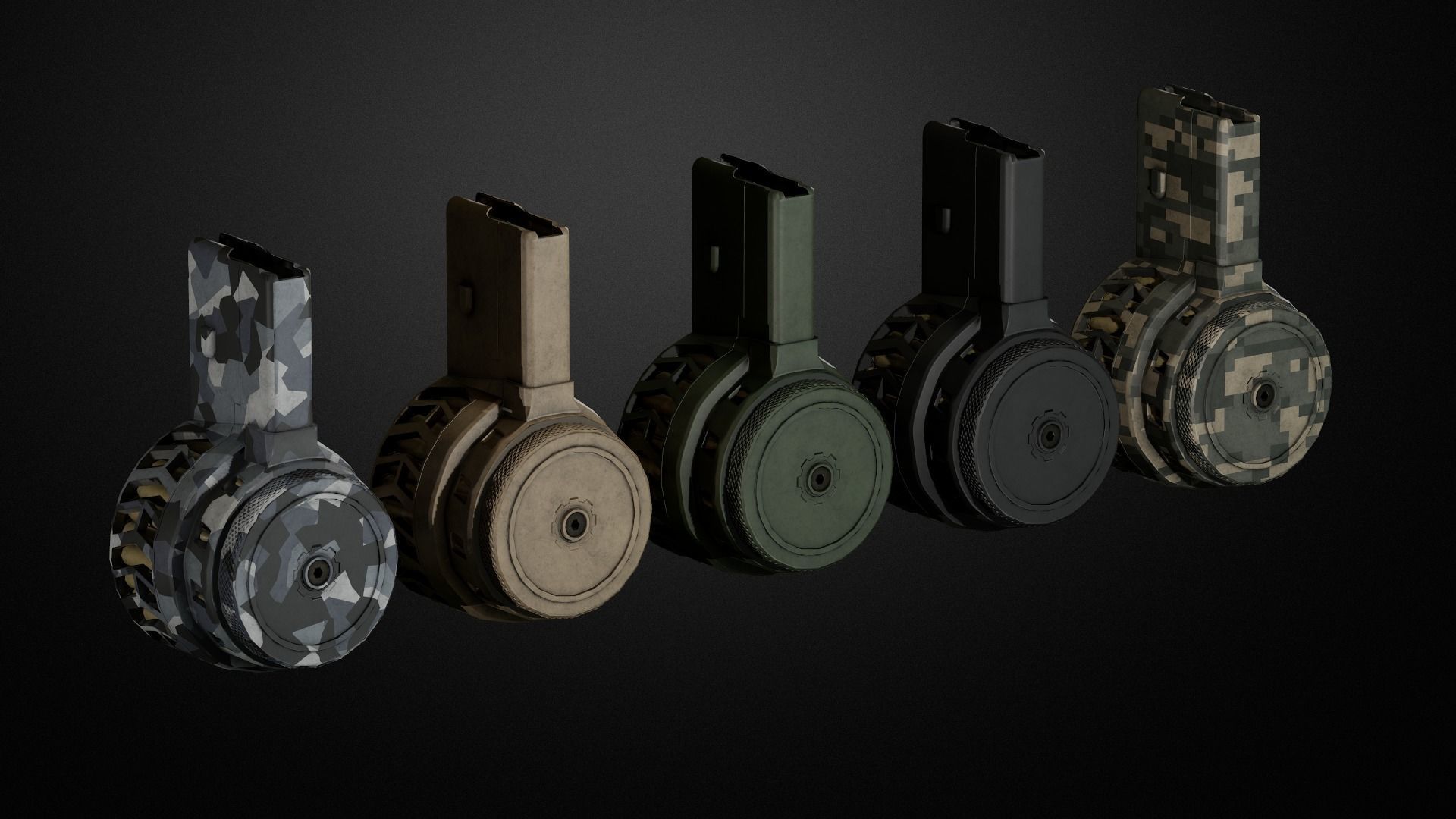 Weapon attachments pack  Low-poly 3D model_41