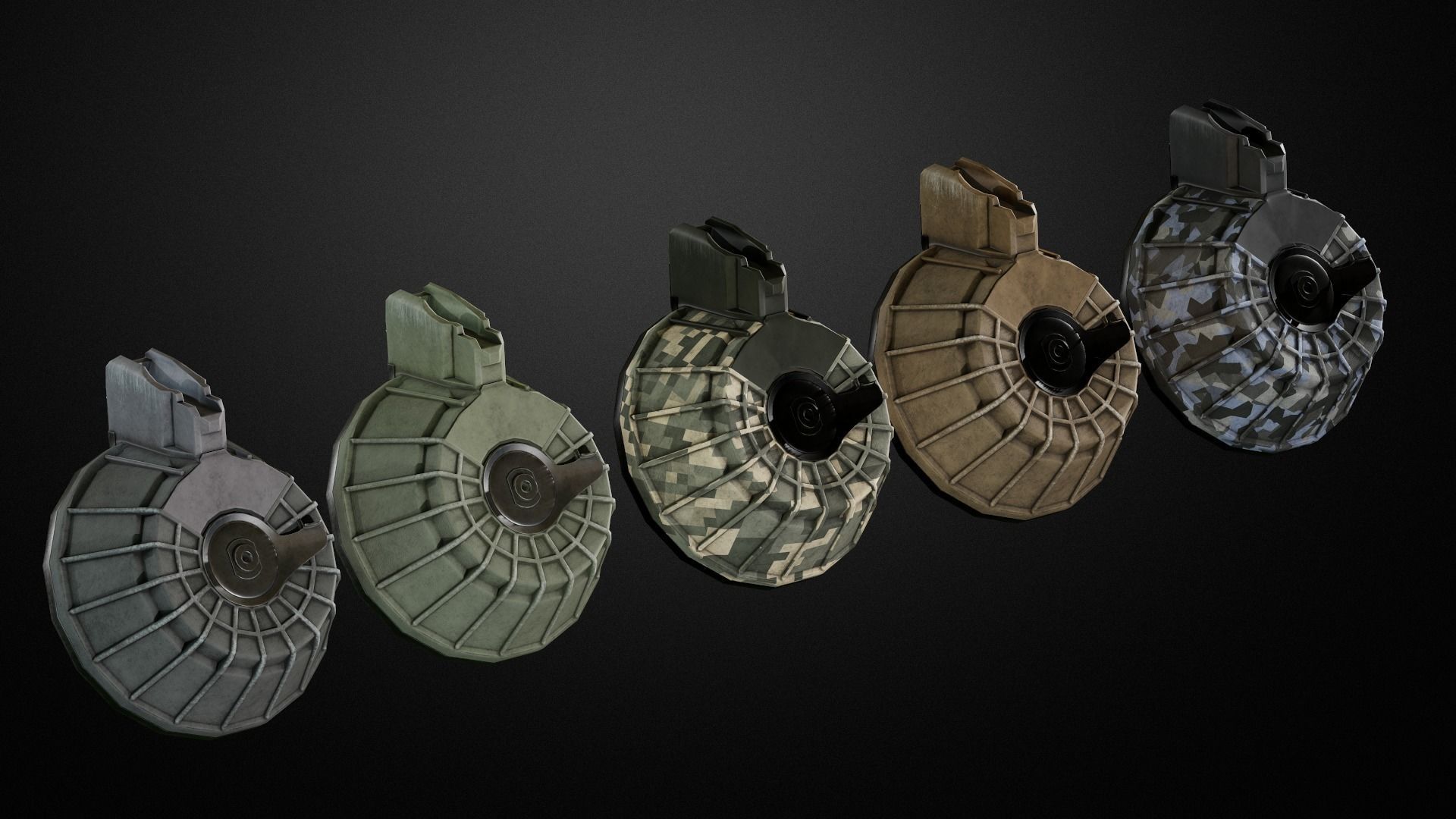 Weapon attachments pack  Low-poly 3D model_45