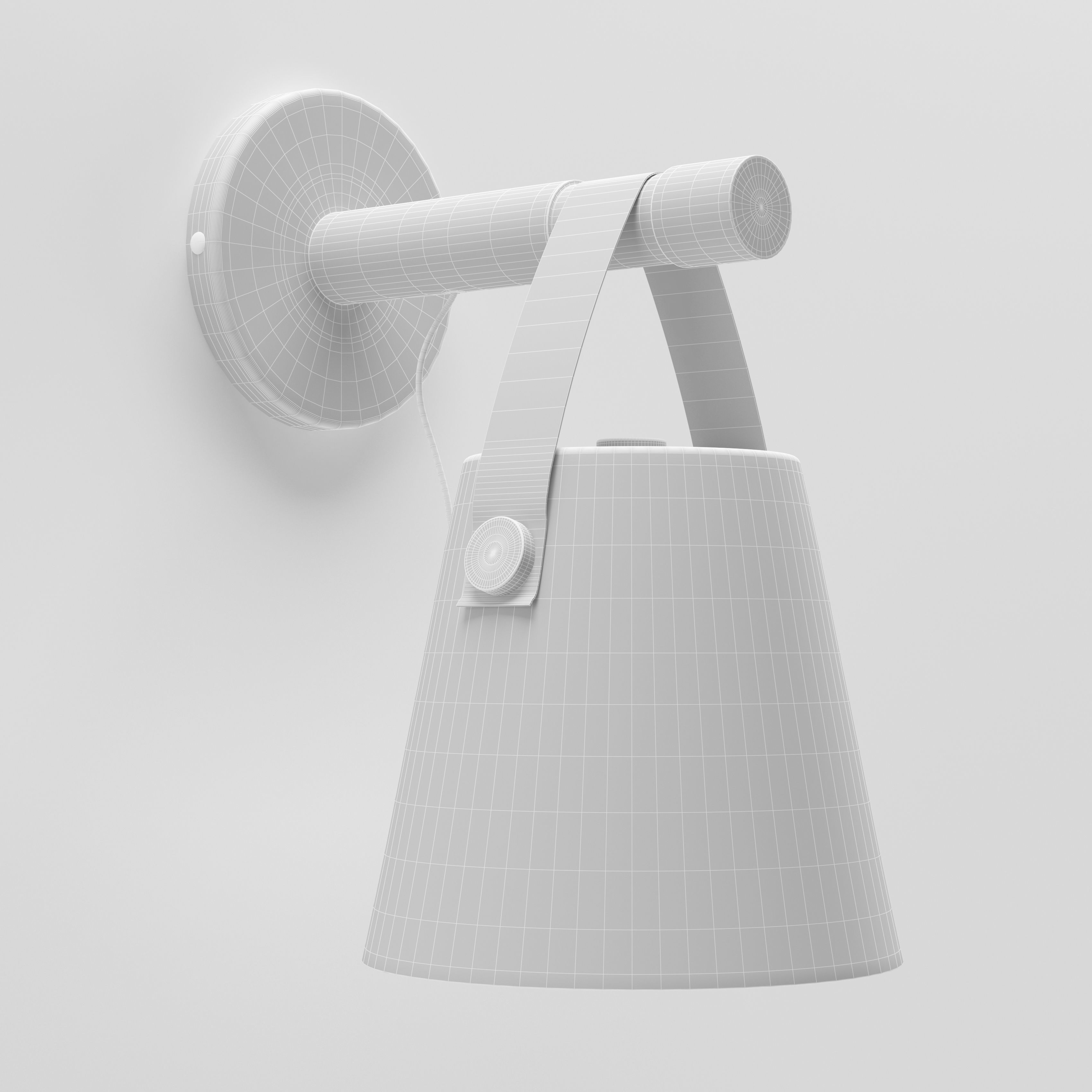 Nordic Wooden Lamp 3D model_3