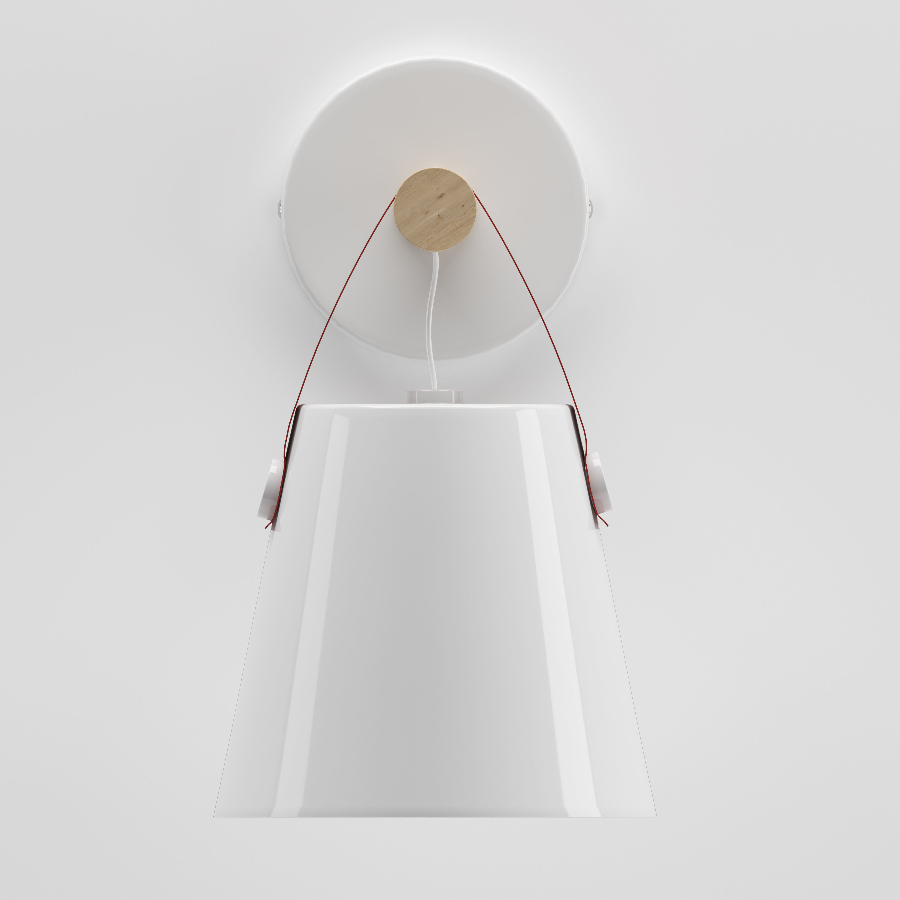 Nordic Wooden Lamp 3D model_1
