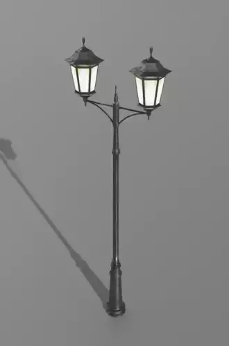 Classic Street Lamp Low-poly 3D model
