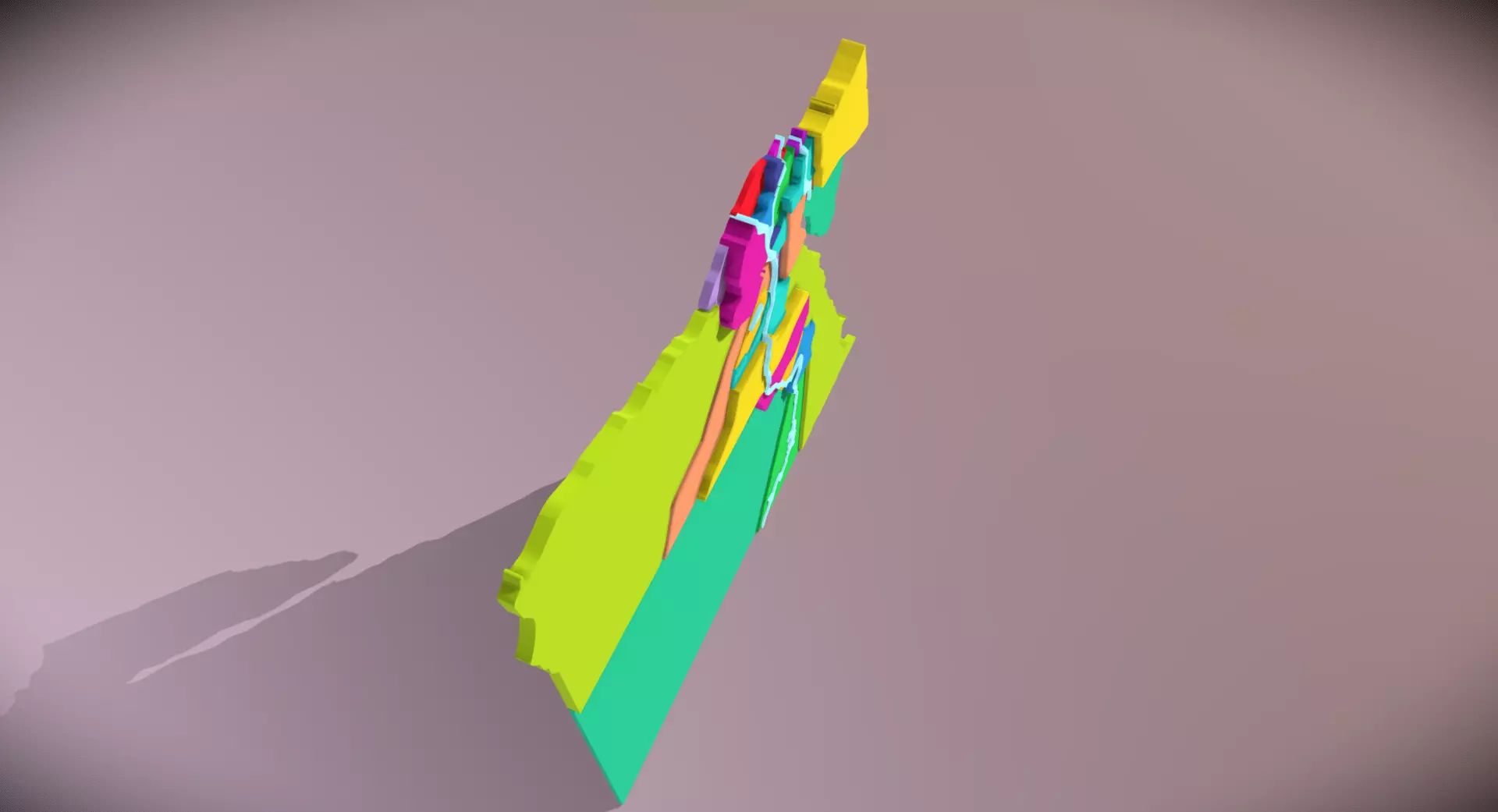 Governorates of Egypt Low-poly 3D model_0