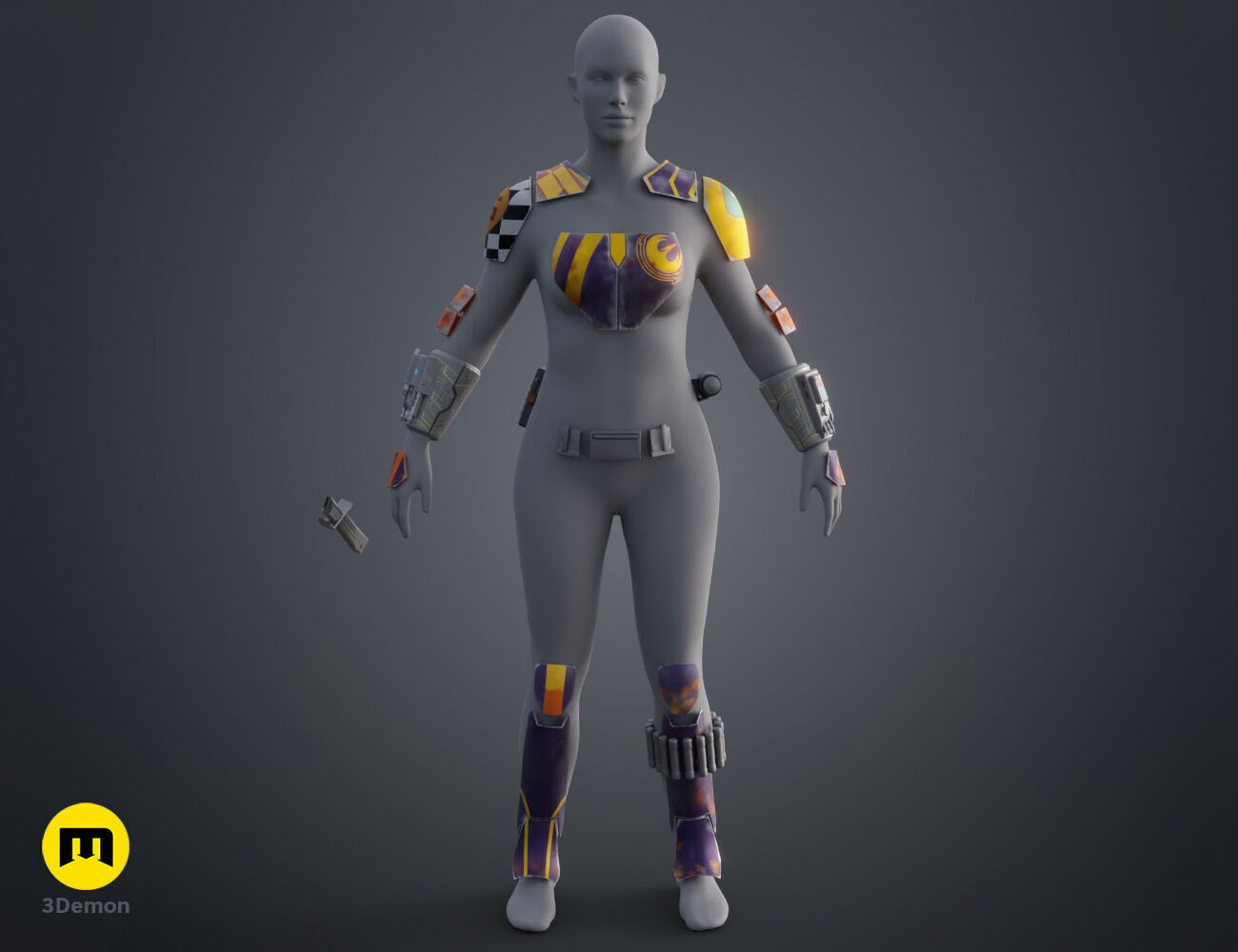 Sabine Wren armor 3D print model_1