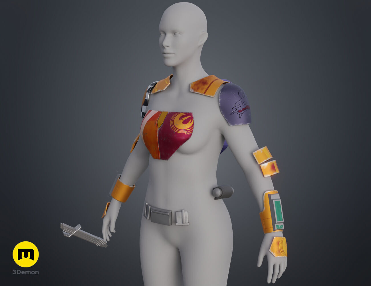 Sabine Wren armor 3D print model_13