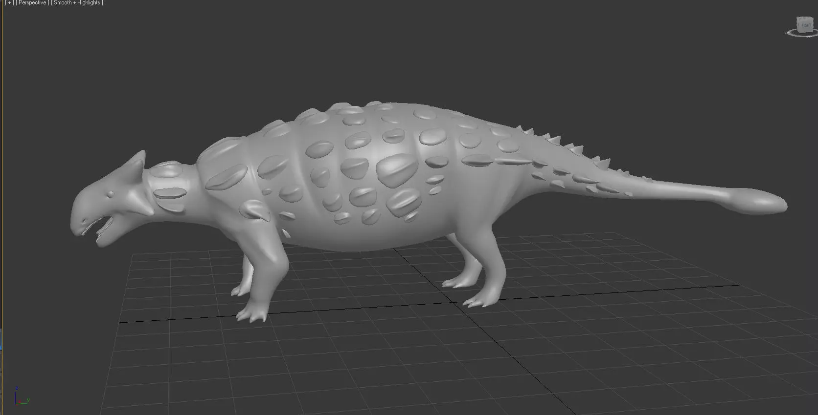 Anklyosaurus dinosaur 3D model_0
