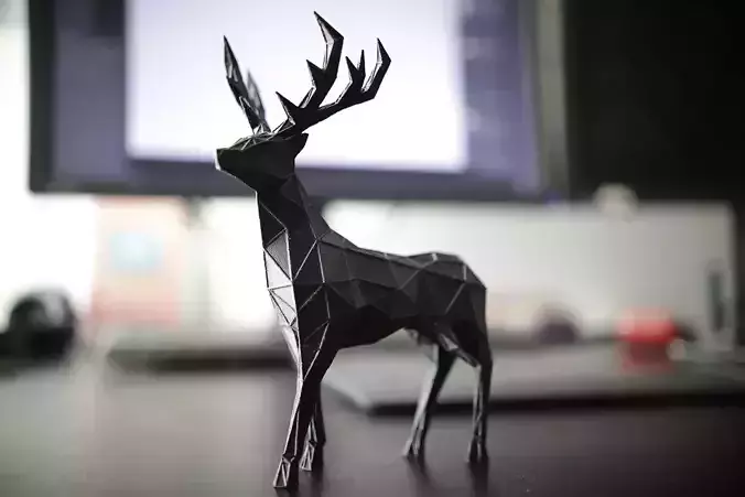 Deer Stag Low Poly 3d Print 3D print model