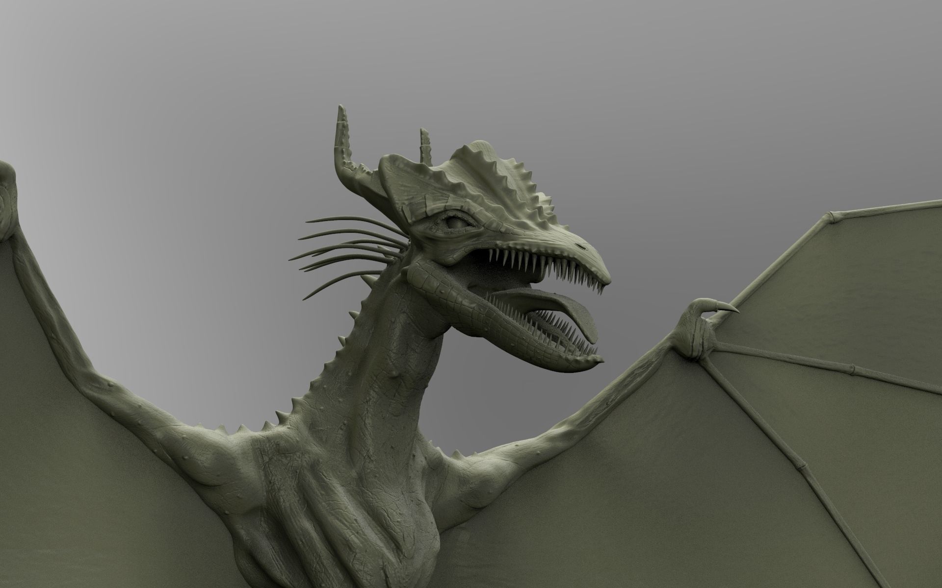 Dragon model statue 3D model_2
