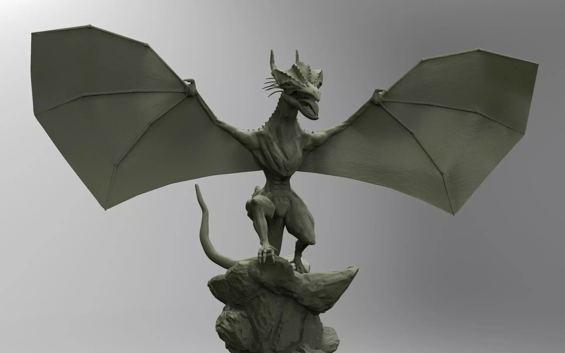 Dragon model statue 3D model_0