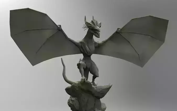 Dragon model statue