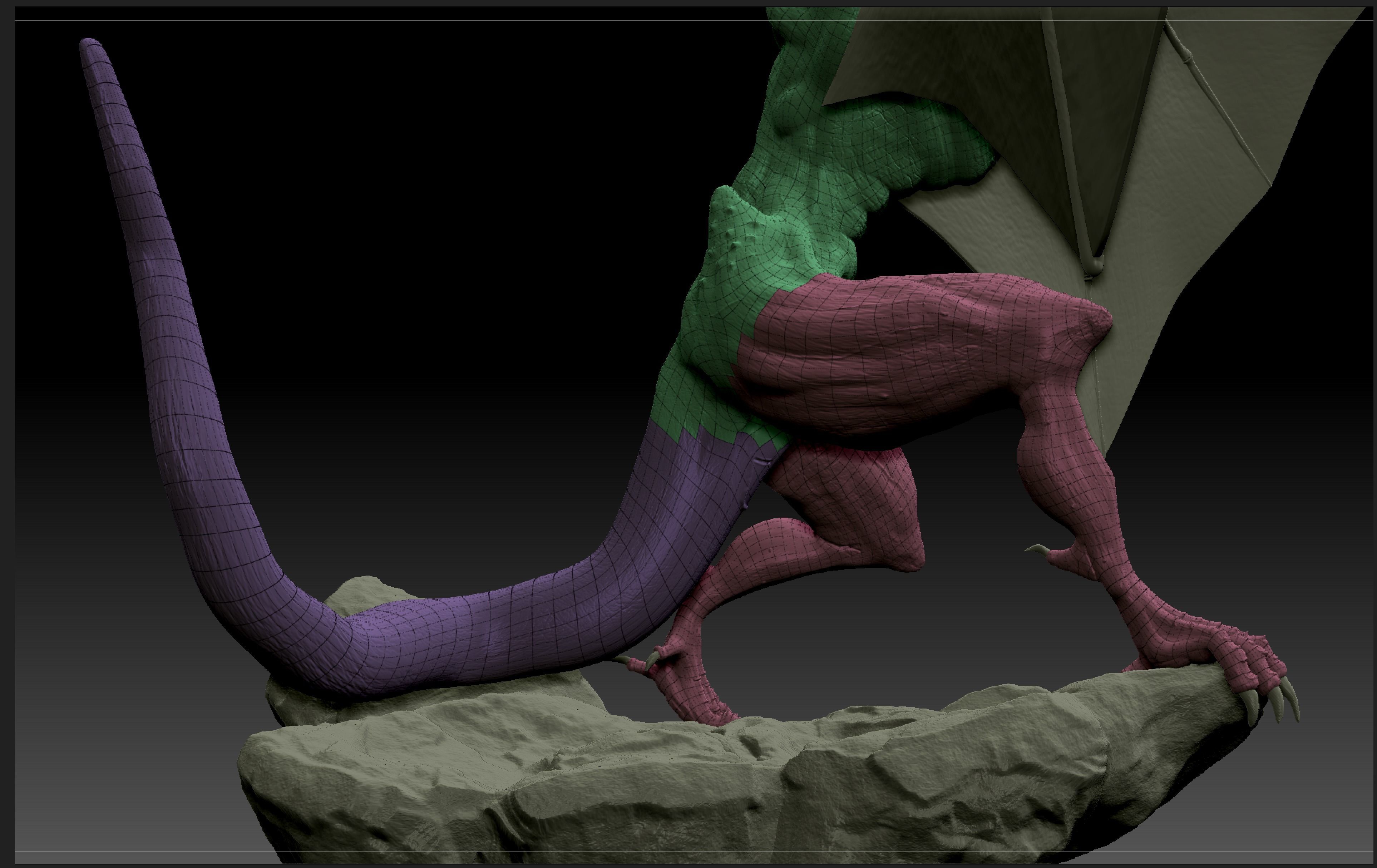 Dragon model statue 3D model_7