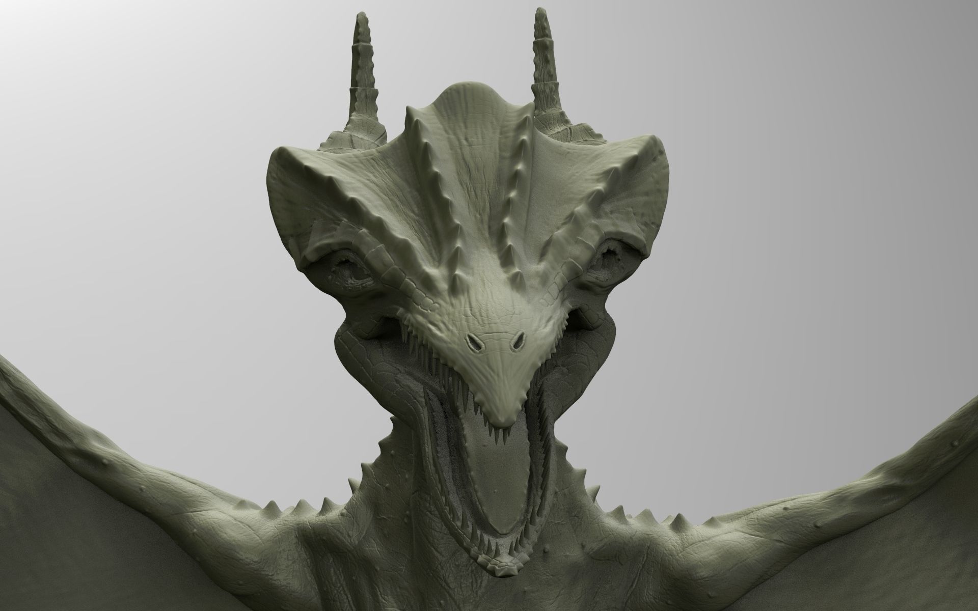 Dragon model statue 3D model_3