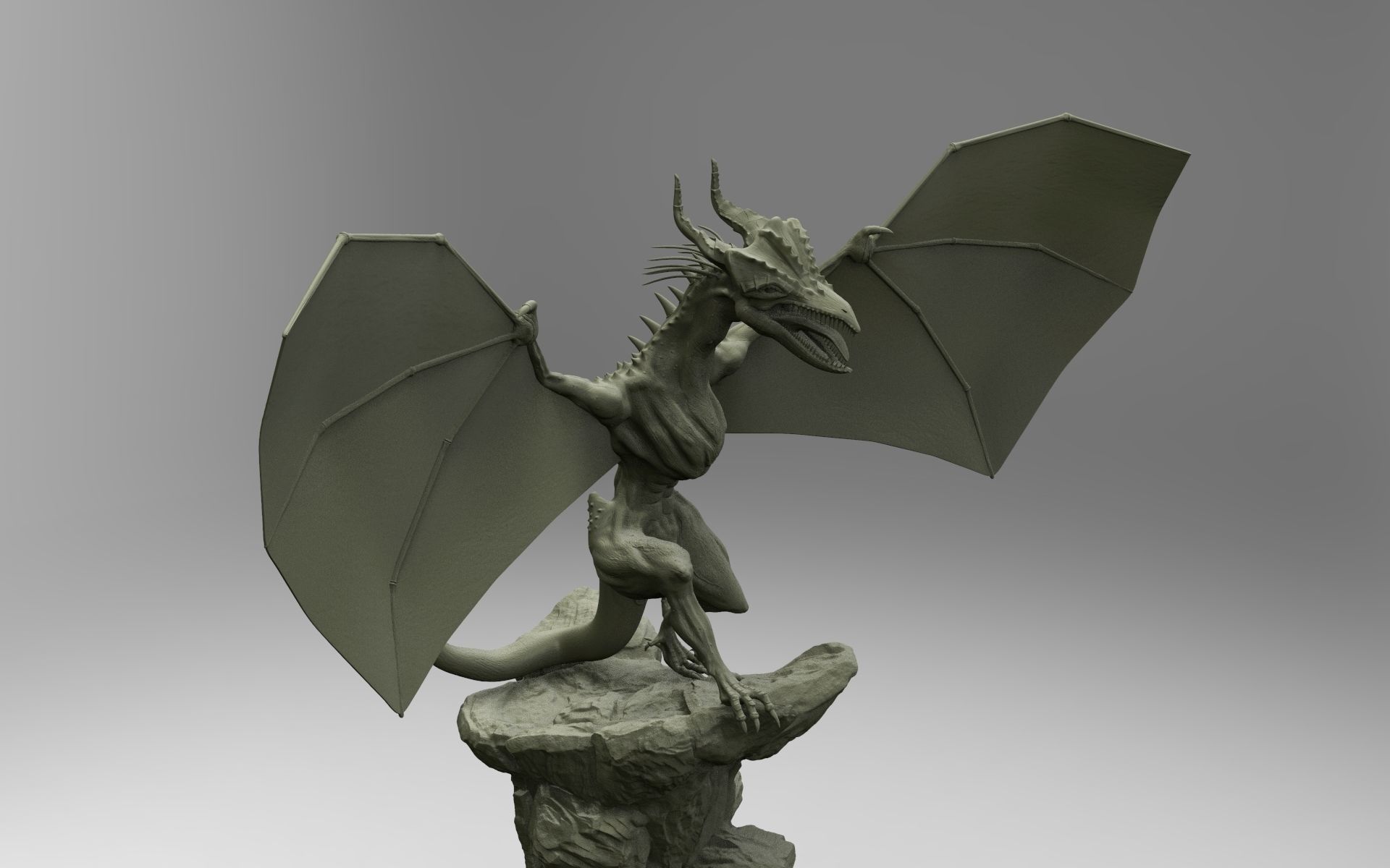 Dragon model statue 3D model_4