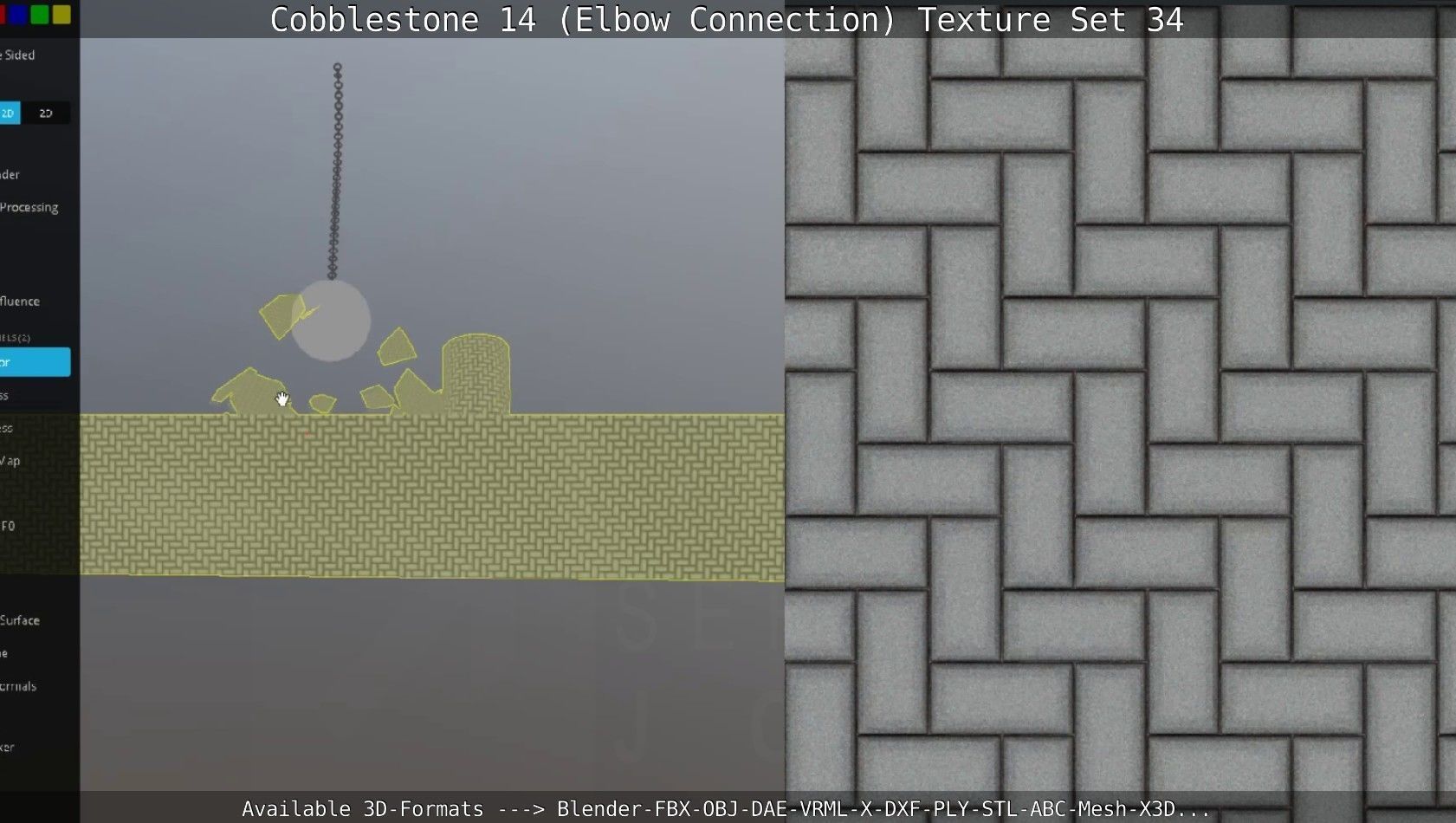 Cobblestone 14 - Elbow Connection - Texture Set 34 Texture_7