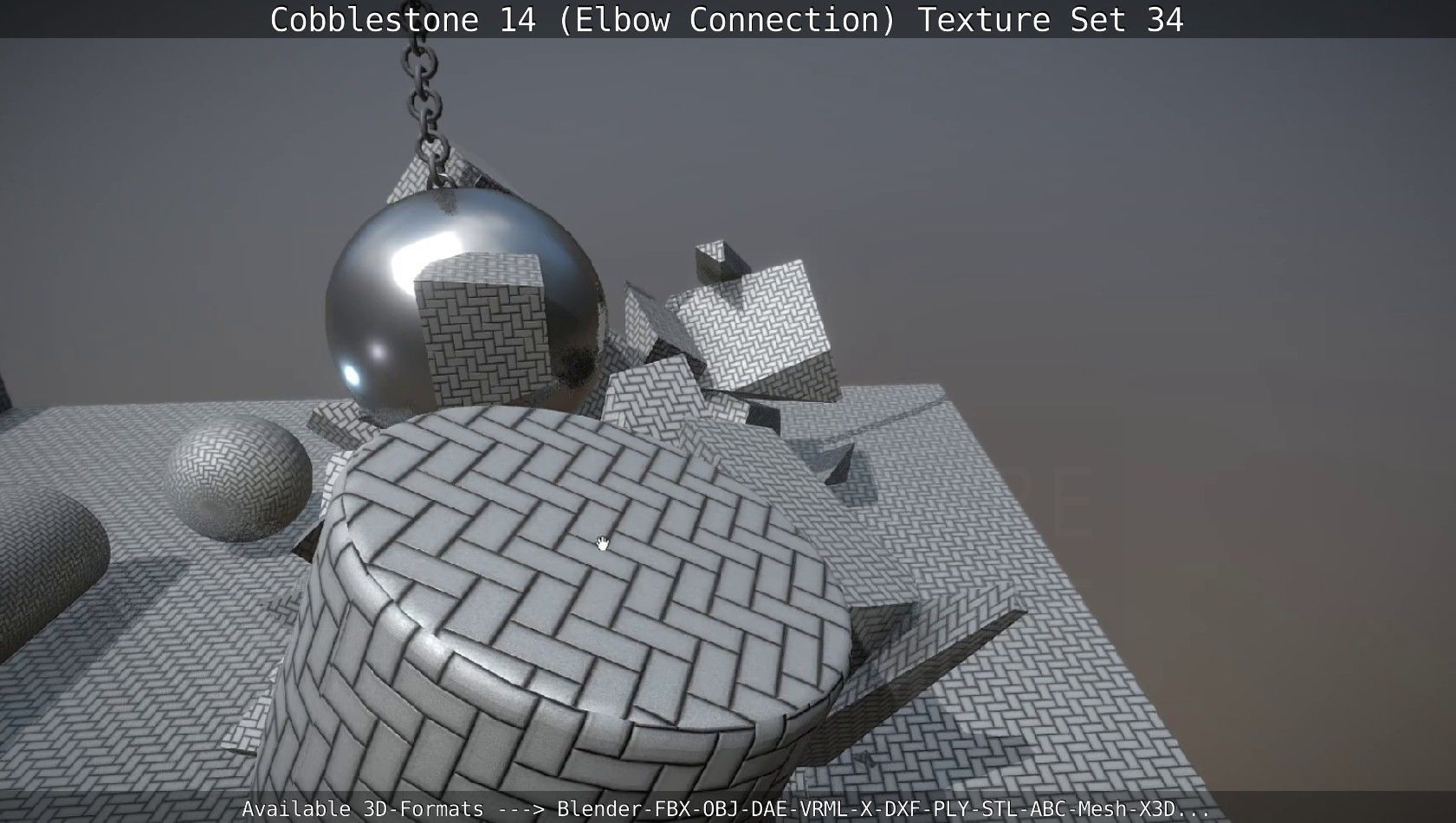 Cobblestone 14 - Elbow Connection - Texture Set 34 Texture_19
