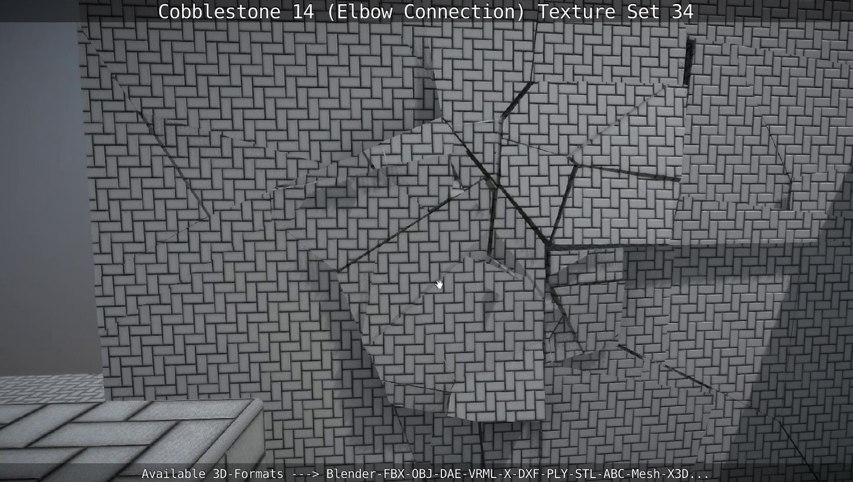 Cobblestone 14 - Elbow Connection - Texture Set 34 Texture_34