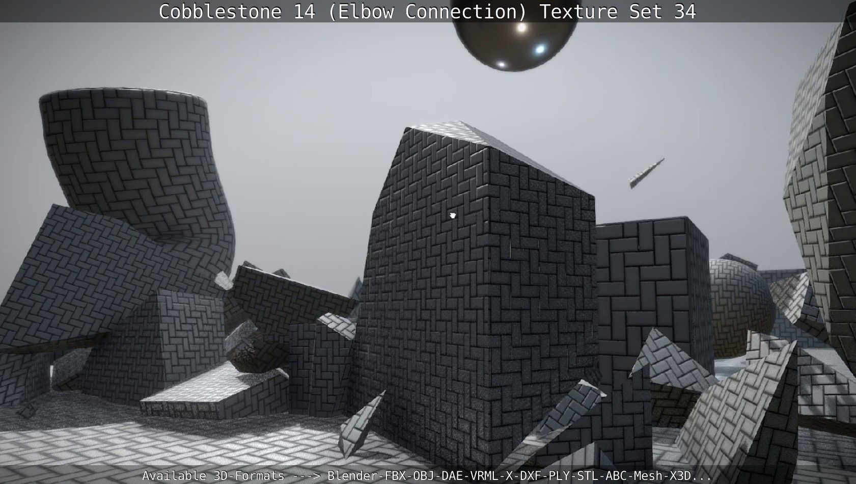 Cobblestone 14 - Elbow Connection - Texture Set 34 Texture_135