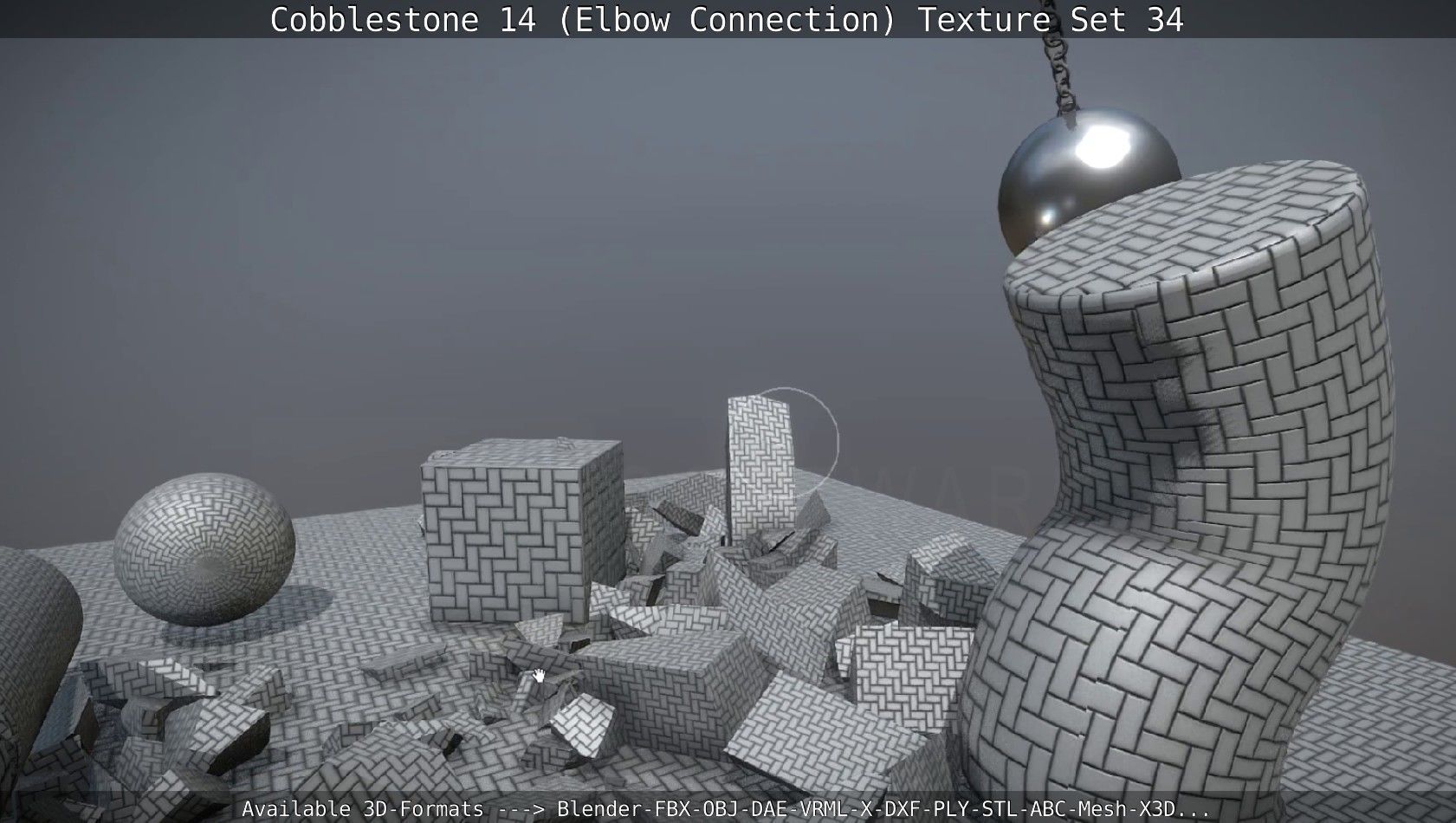 Cobblestone 14 - Elbow Connection - Texture Set 34 Texture_51