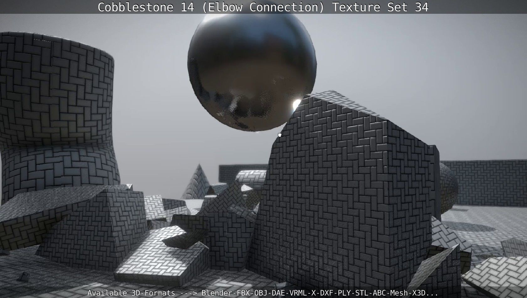 Cobblestone 14 - Elbow Connection - Texture Set 34 Texture_136