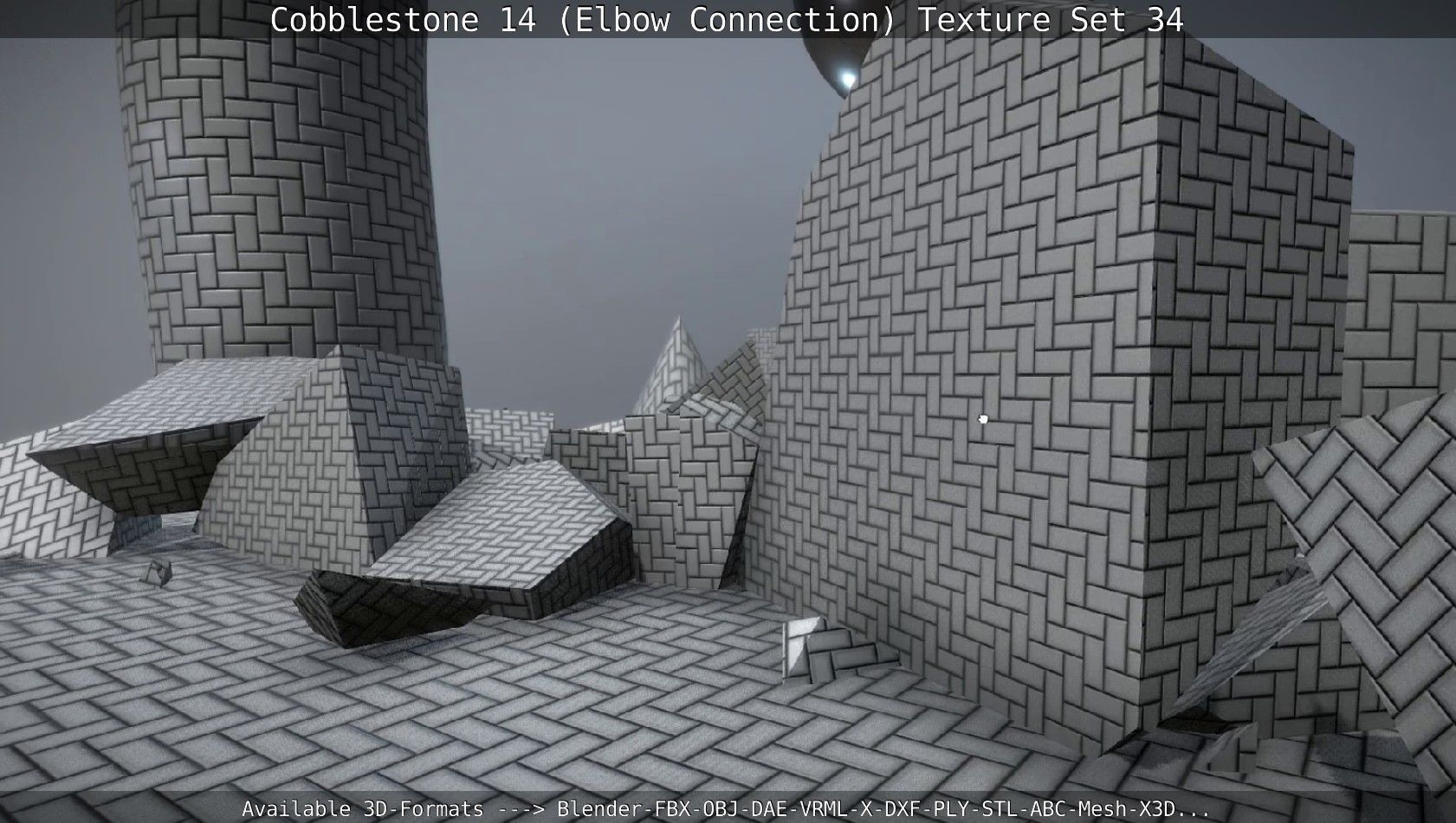 Cobblestone 14 - Elbow Connection - Texture Set 34 Texture_46