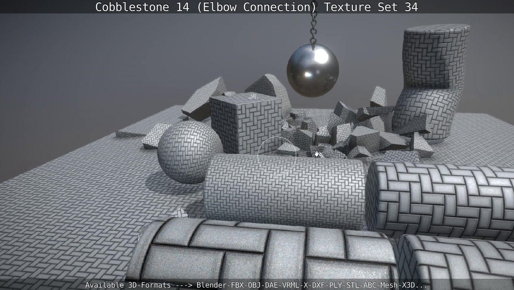 Cobblestone 14 - Elbow Connection - Texture Set 34 Texture_70