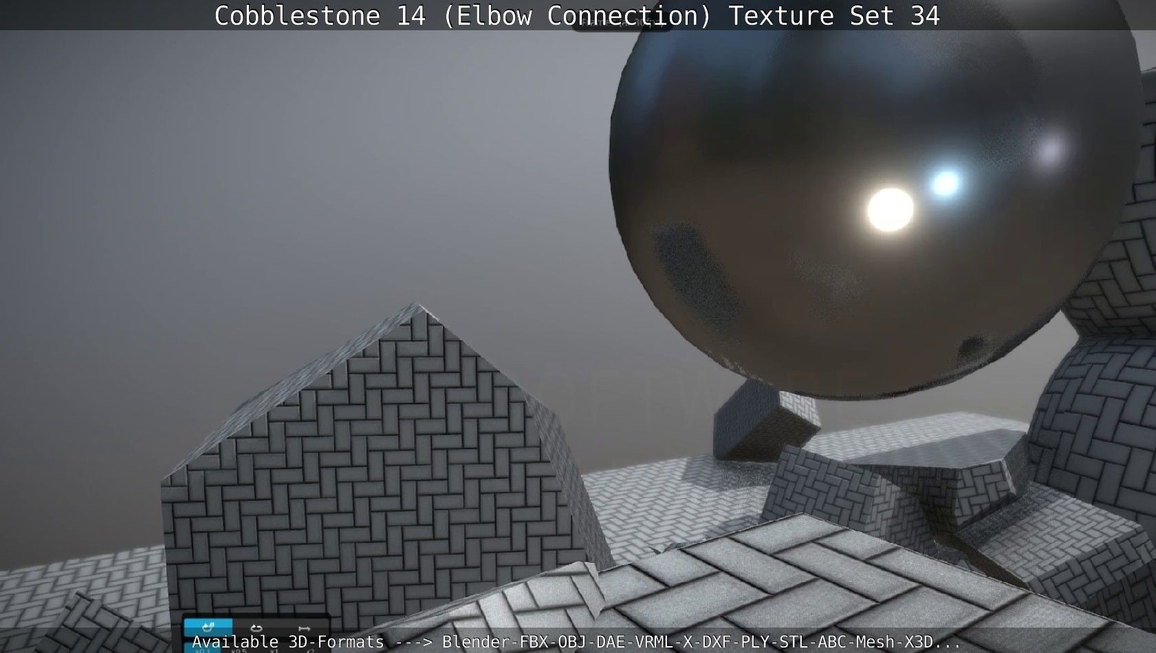 Cobblestone 14 - Elbow Connection - Texture Set 34 Texture_30
