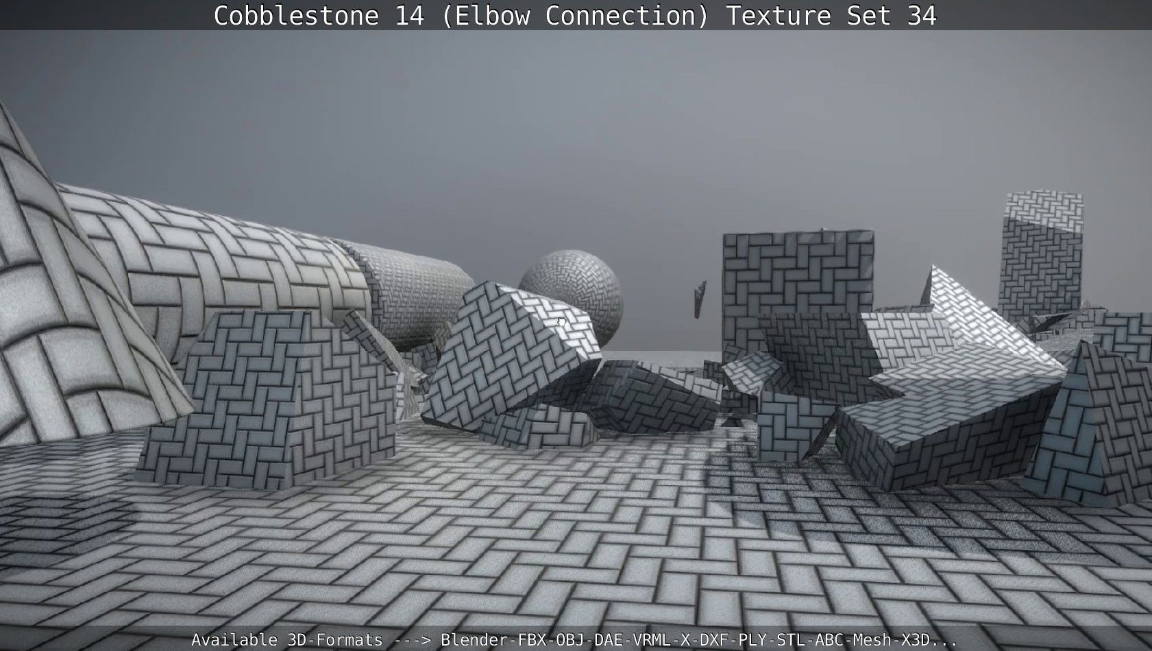 Cobblestone 14 - Elbow Connection - Texture Set 34 Texture_90
