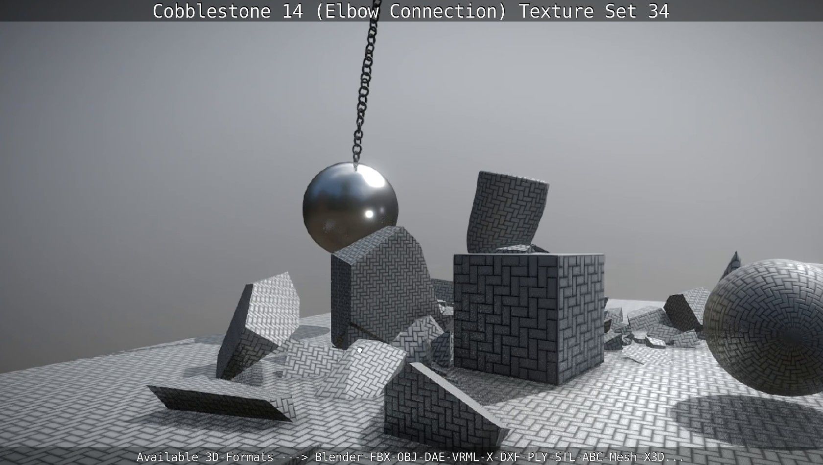 Cobblestone 14 - Elbow Connection - Texture Set 34 Texture_56