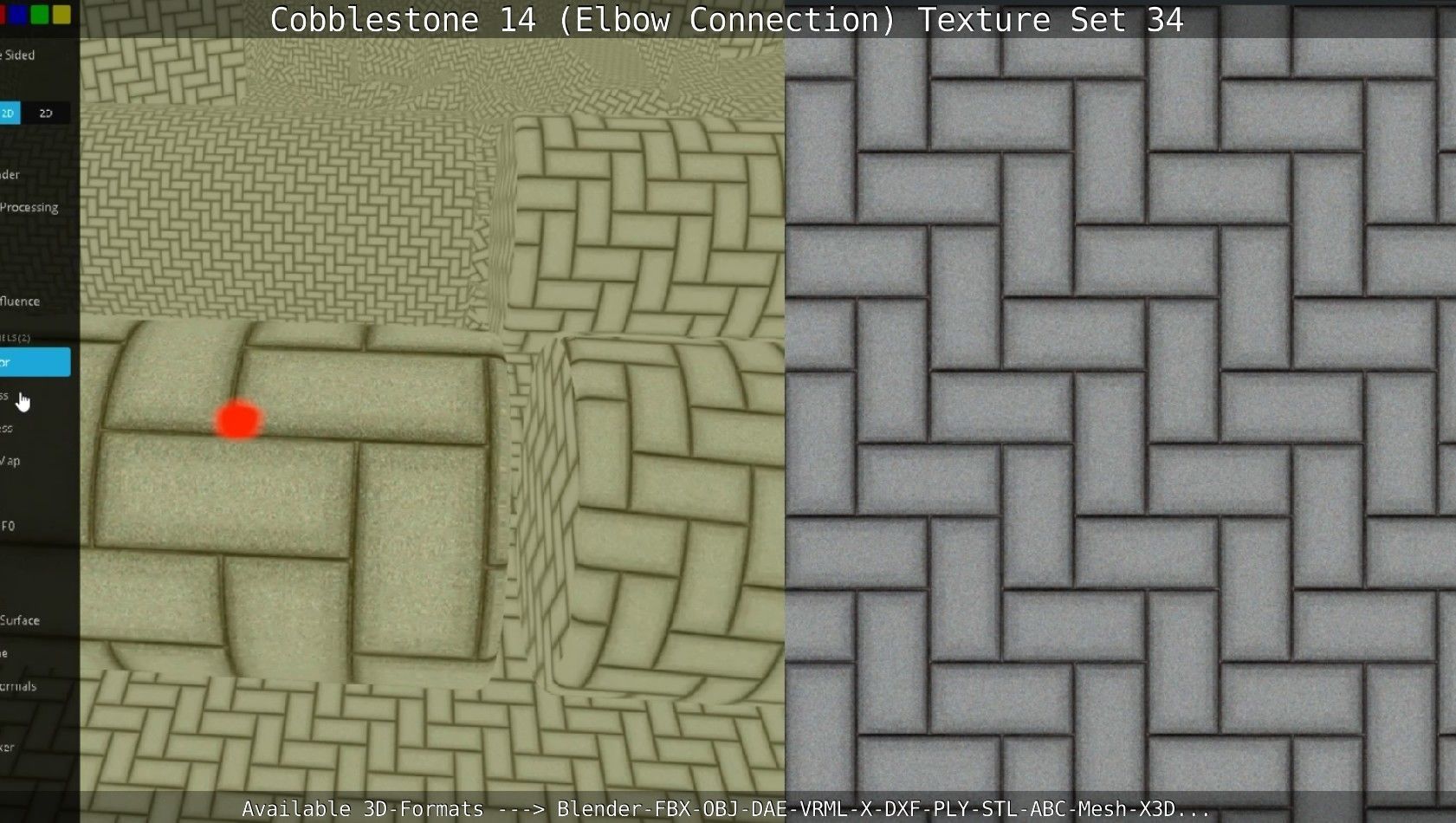 Cobblestone 14 - Elbow Connection - Texture Set 34 Texture_95