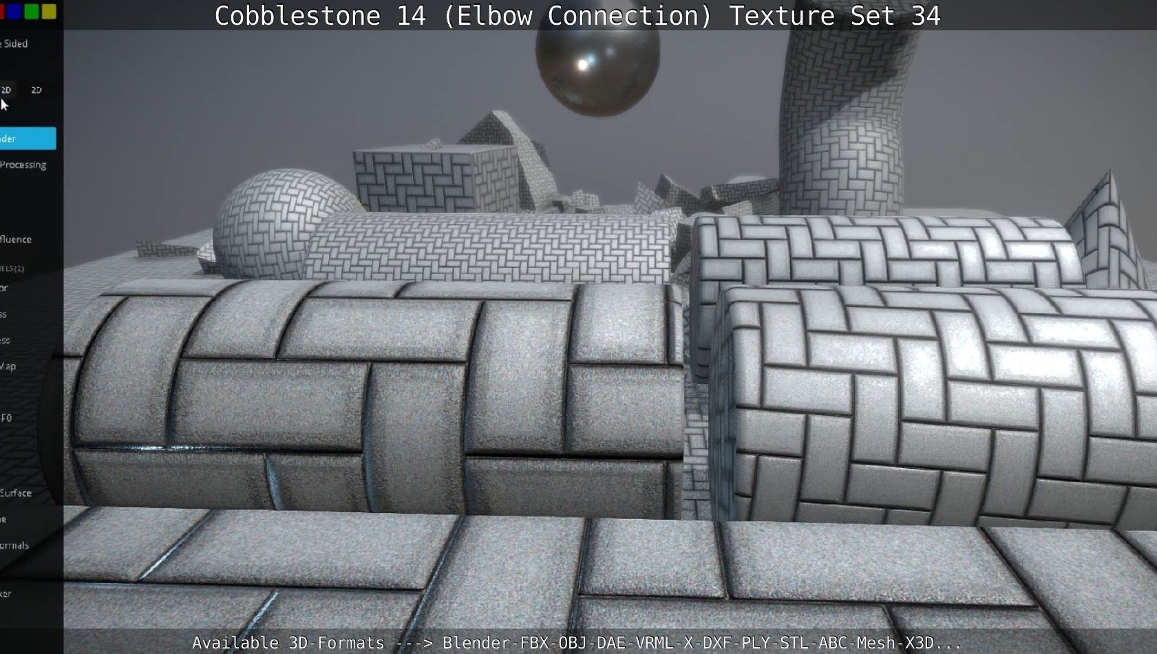 Cobblestone 14 - Elbow Connection - Texture Set 34 Texture_78