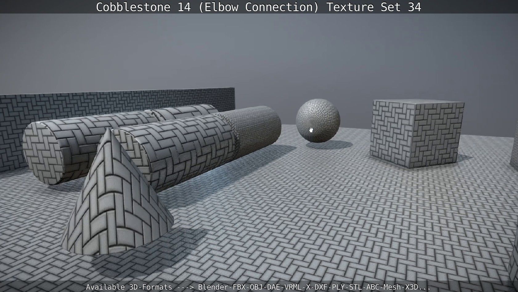 Cobblestone 14 - Elbow Connection - Texture Set 34 Texture_129