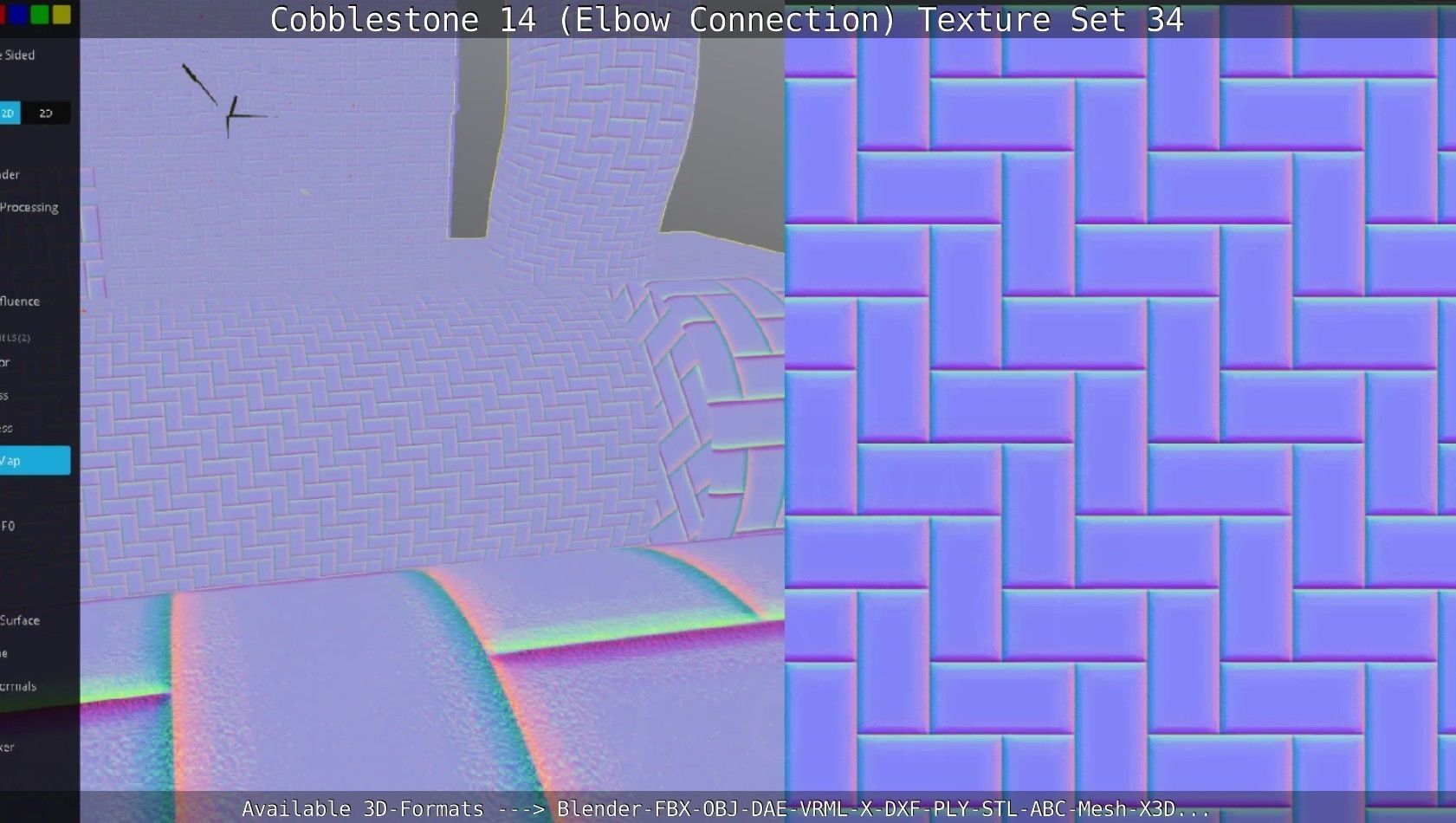 Cobblestone 14 - Elbow Connection - Texture Set 34 Texture_106