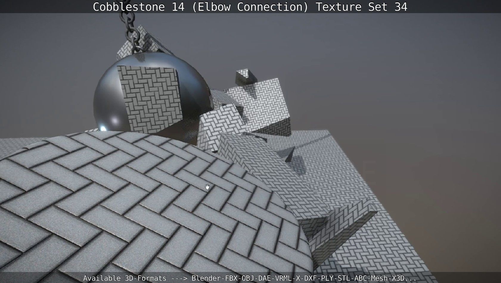 Cobblestone 14 - Elbow Connection - Texture Set 34 Texture_43