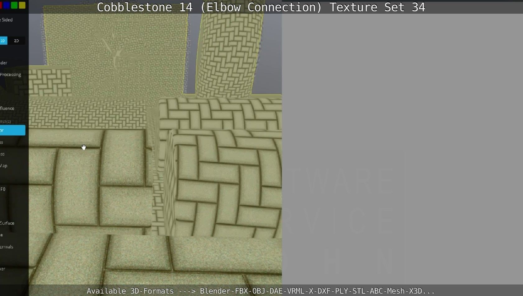 Cobblestone 14 - Elbow Connection - Texture Set 34 Texture_81