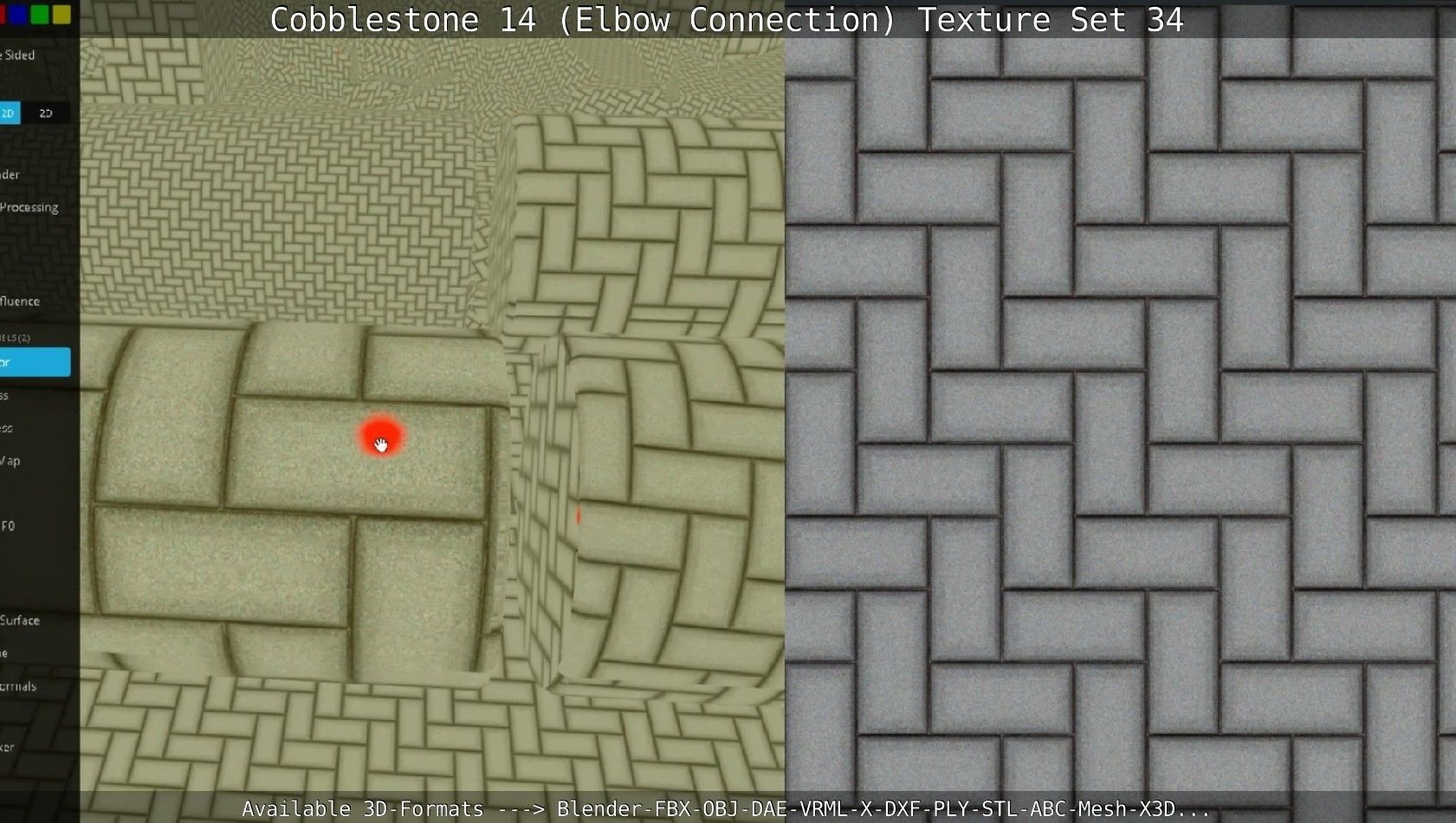 Cobblestone 14 - Elbow Connection - Texture Set 34 Texture_92