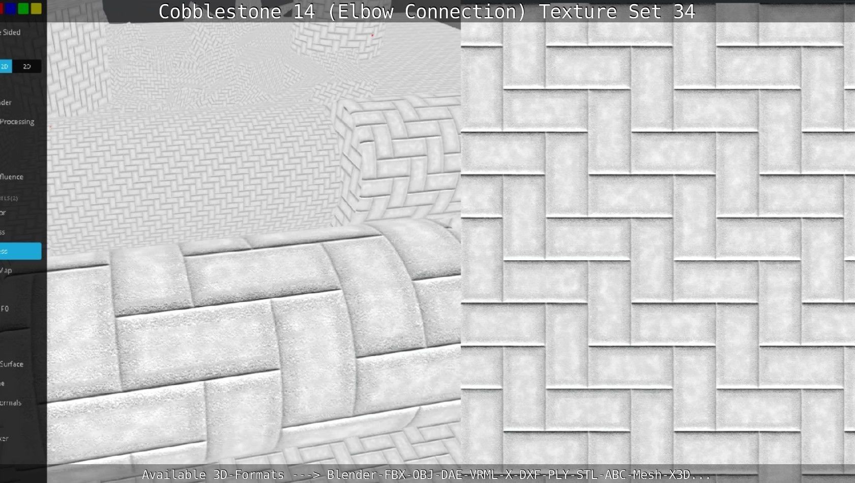 Cobblestone 14 - Elbow Connection - Texture Set 34 Texture_100