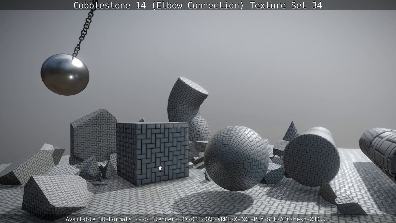 Cobblestone 14 - Elbow Connection - Texture Set 34 Texture_58