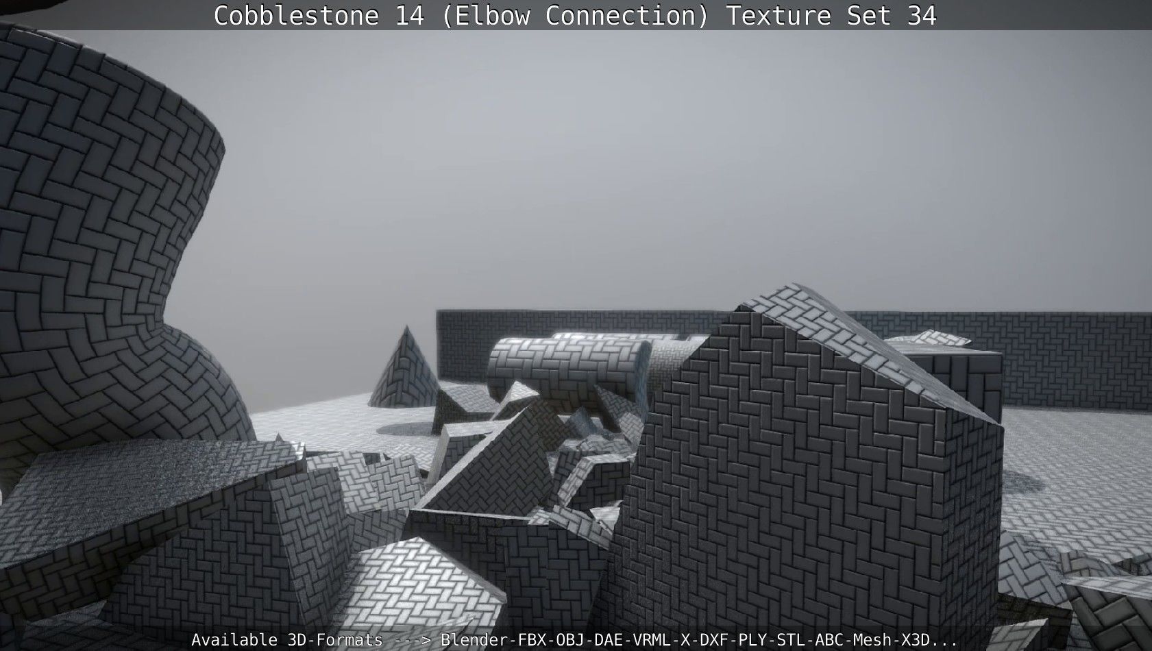 Cobblestone 14 - Elbow Connection - Texture Set 34 Texture_139