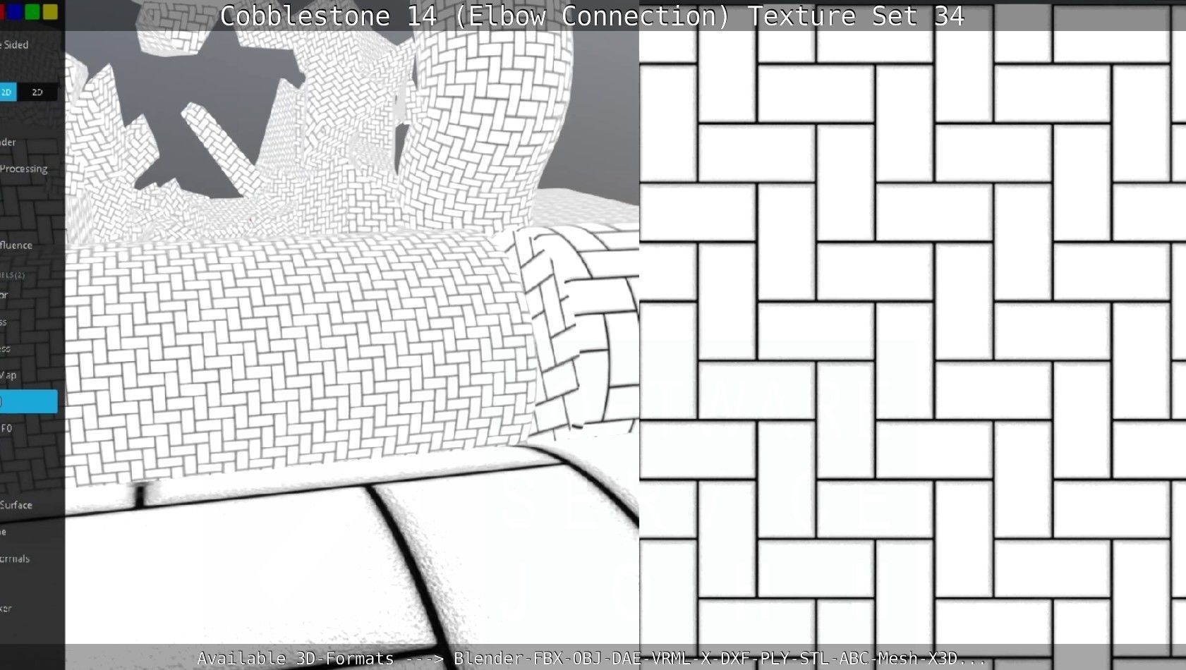 Cobblestone 14 - Elbow Connection - Texture Set 34 Texture_107