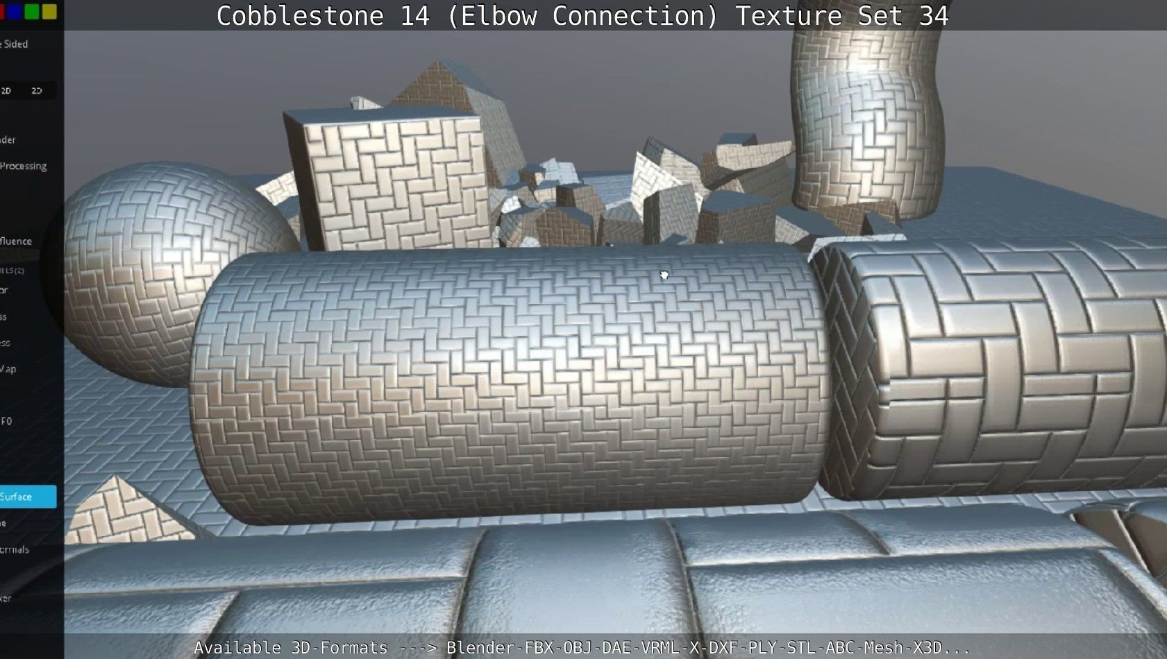 Cobblestone 14 - Elbow Connection - Texture Set 34 Texture_10