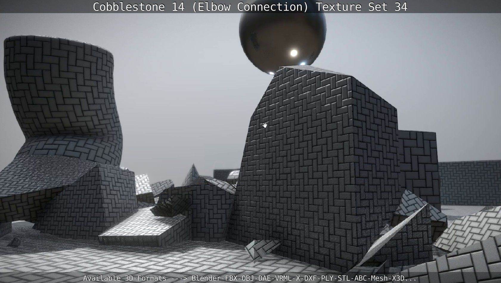 Cobblestone 14 - Elbow Connection - Texture Set 34 Texture_13