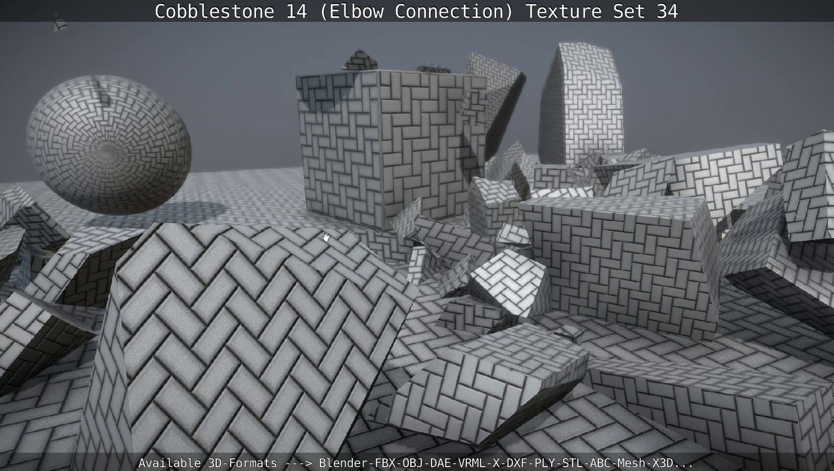 Cobblestone 14 - Elbow Connection - Texture Set 34 Texture_67