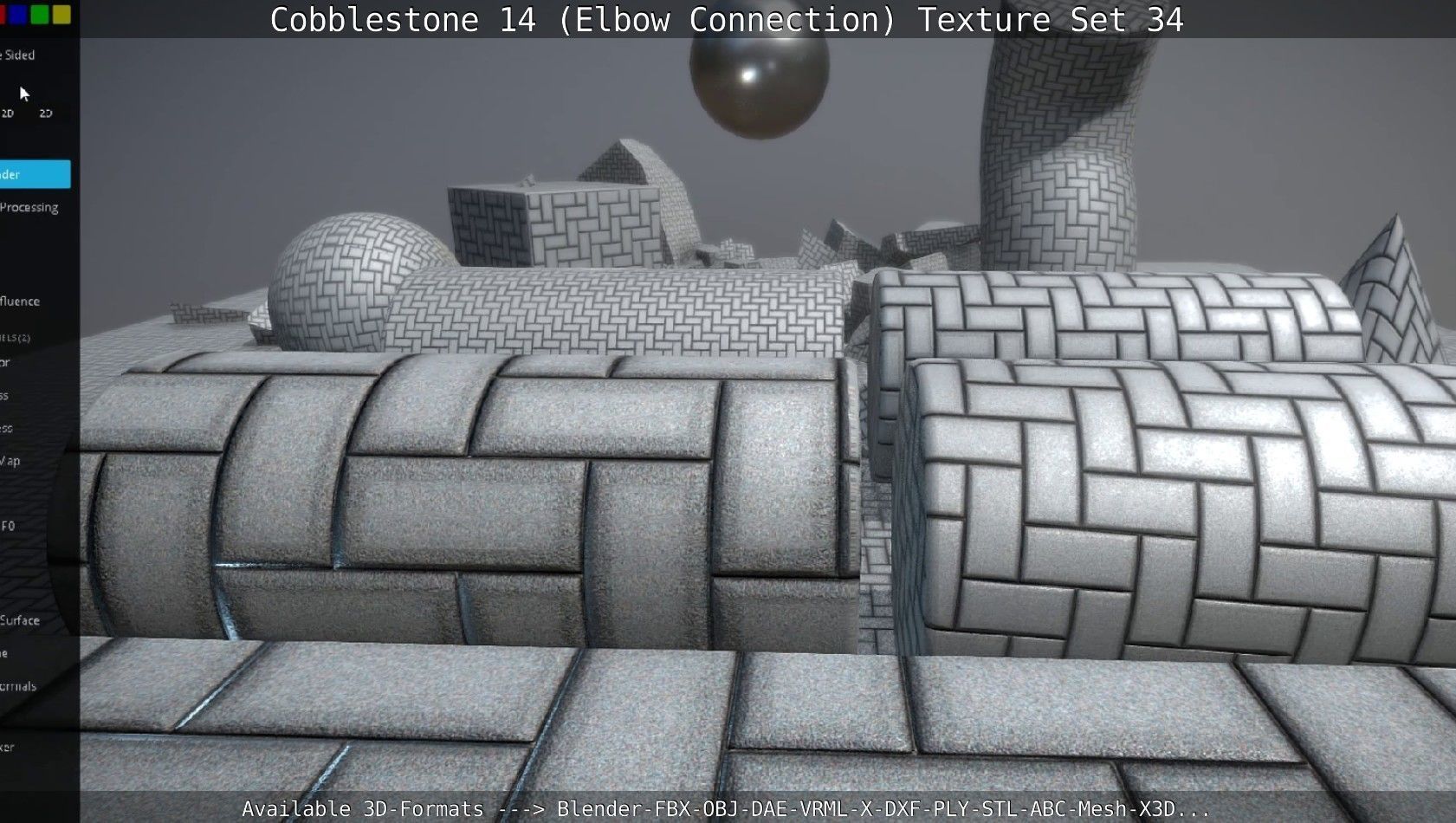 Cobblestone 14 - Elbow Connection - Texture Set 34 Texture_77