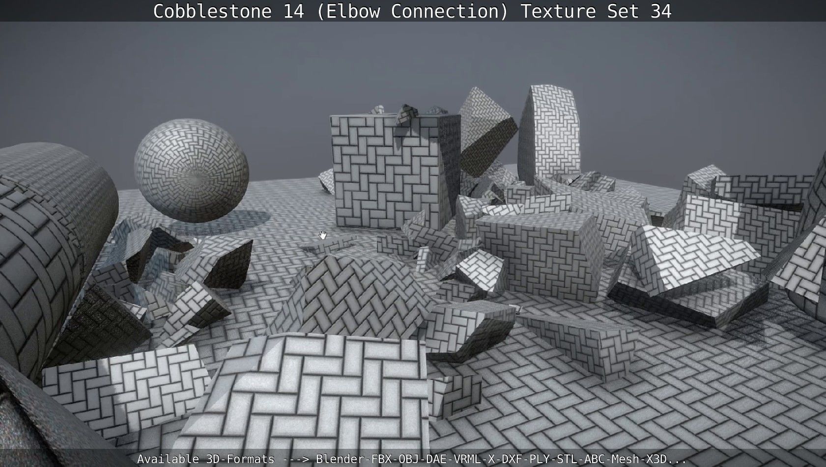 Cobblestone 14 - Elbow Connection - Texture Set 34 Texture_68