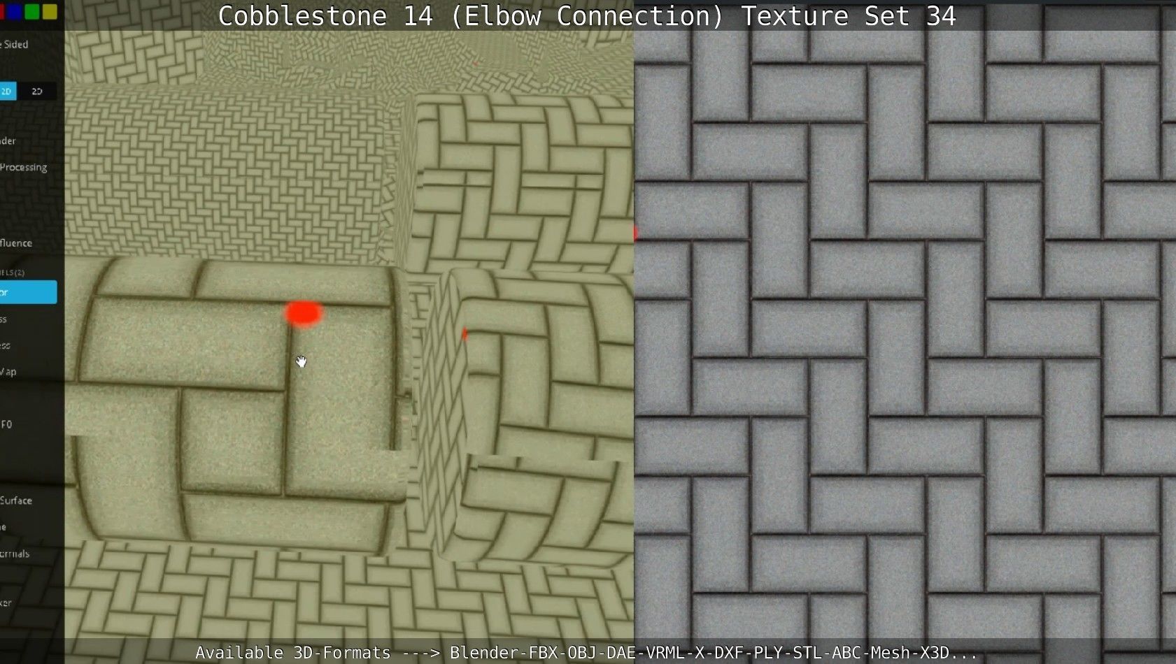 Cobblestone 14 - Elbow Connection - Texture Set 34 Texture_93