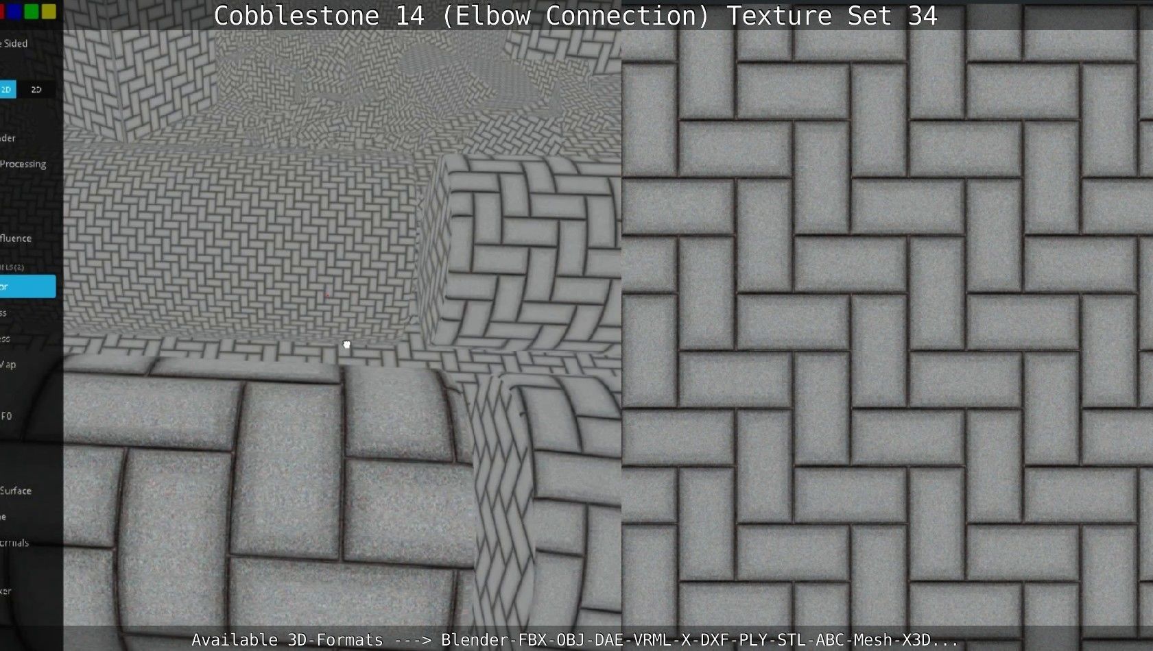 Cobblestone 14 - Elbow Connection - Texture Set 34 Texture_91