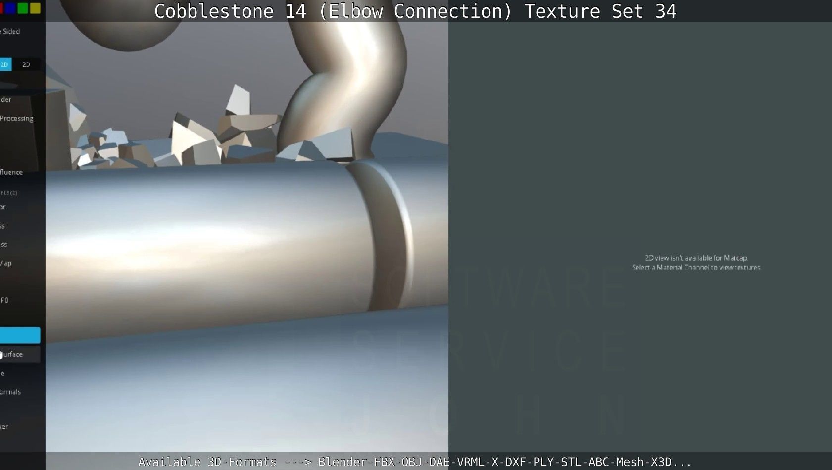 Cobblestone 14 - Elbow Connection - Texture Set 34 Texture_113