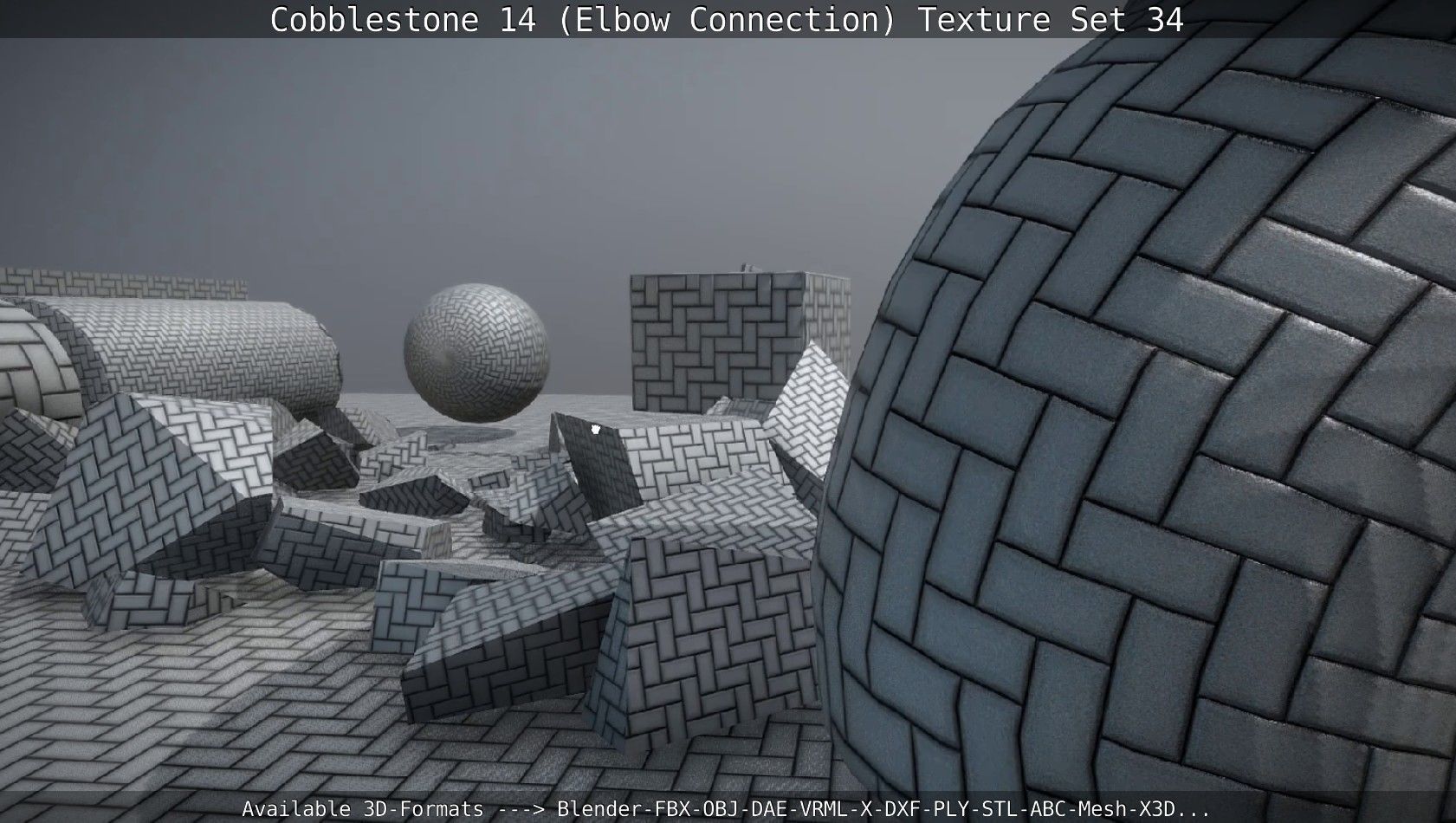 Cobblestone 14 - Elbow Connection - Texture Set 34 Texture_112
