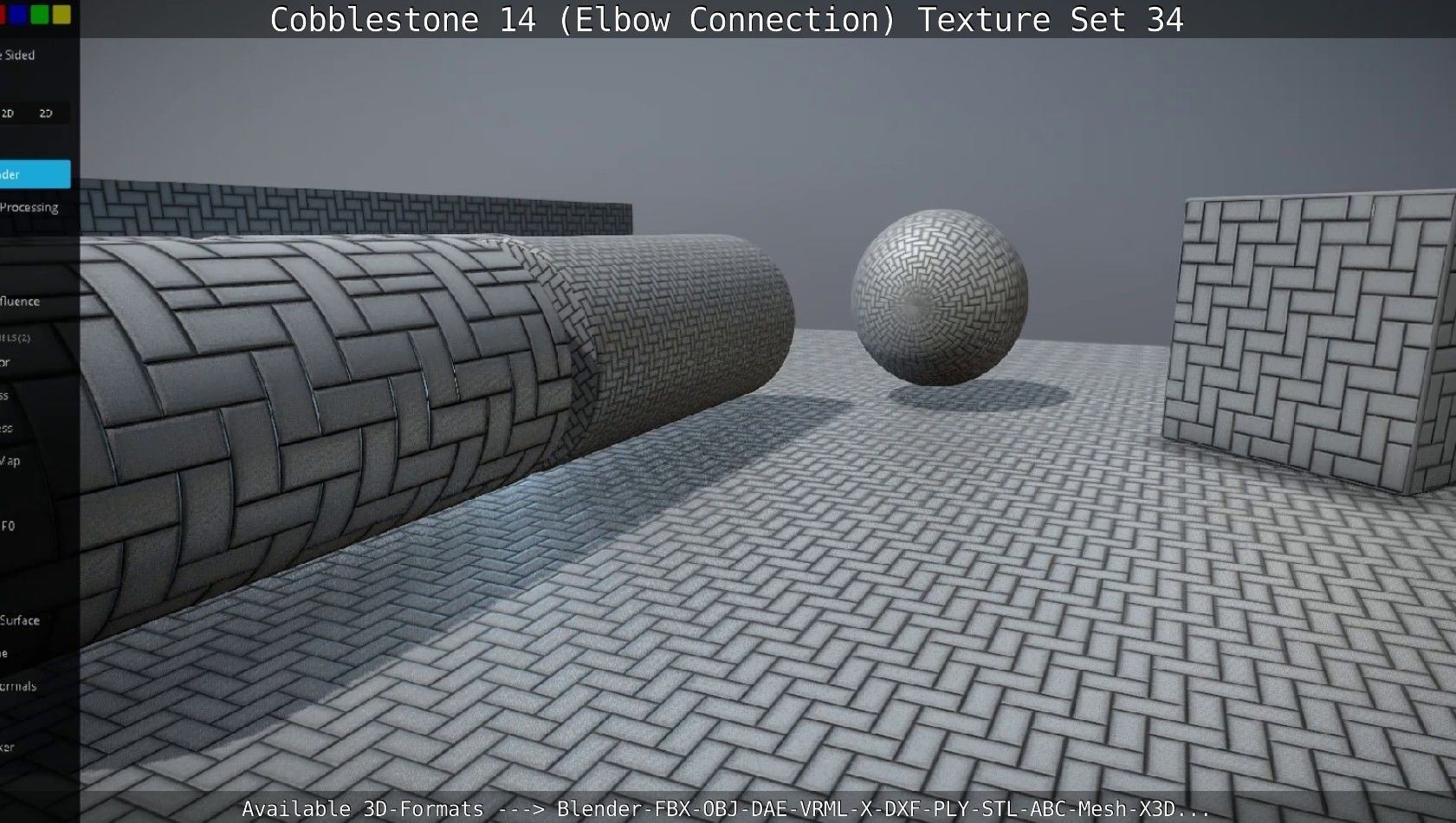 Cobblestone 14 - Elbow Connection - Texture Set 34 Texture_128