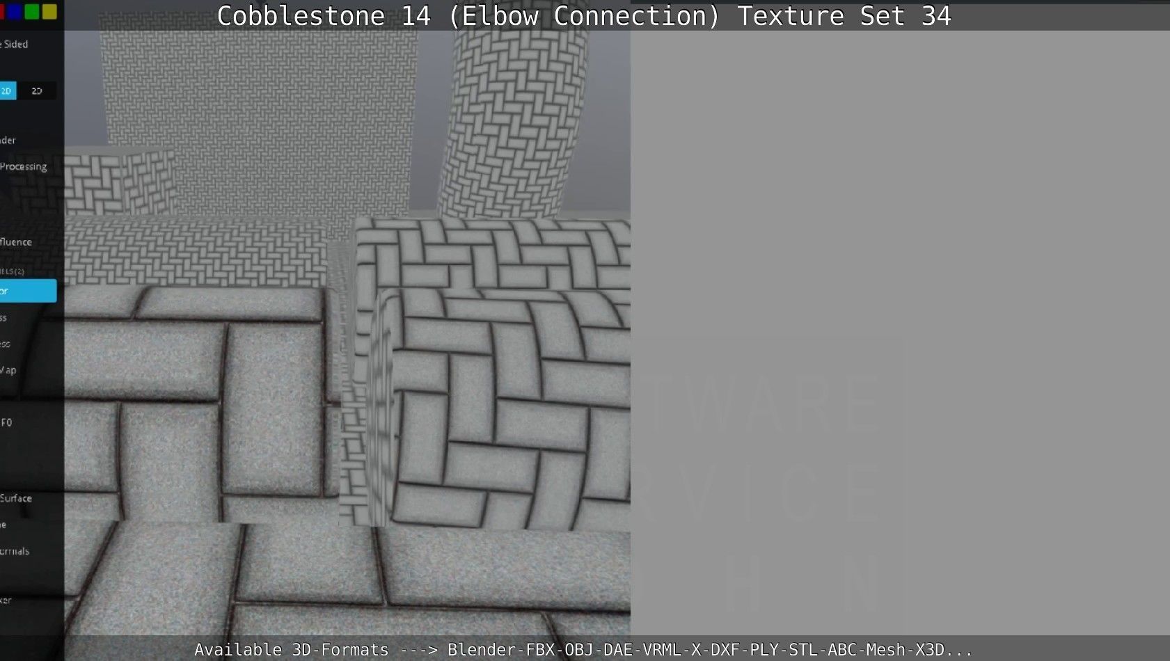Cobblestone 14 - Elbow Connection - Texture Set 34 Texture_80